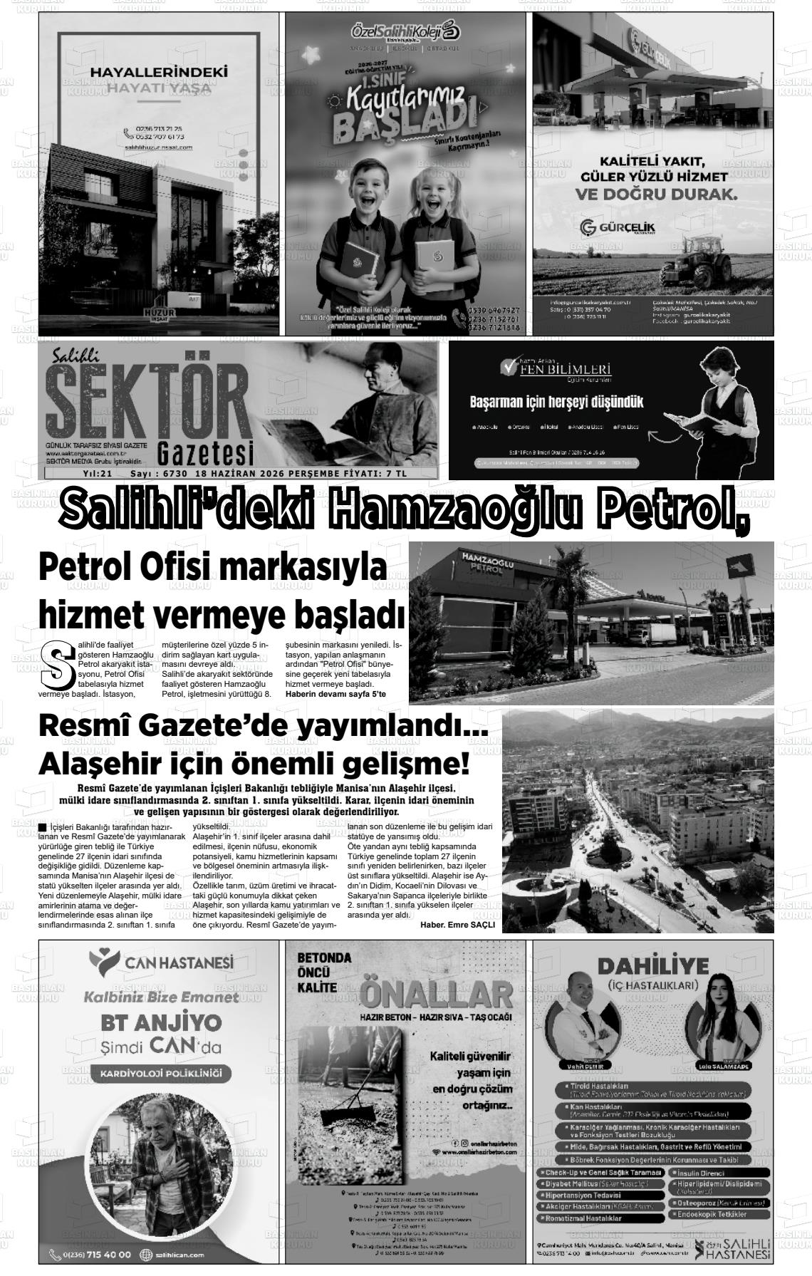 Manisa Salihlisektor 18.06.2026