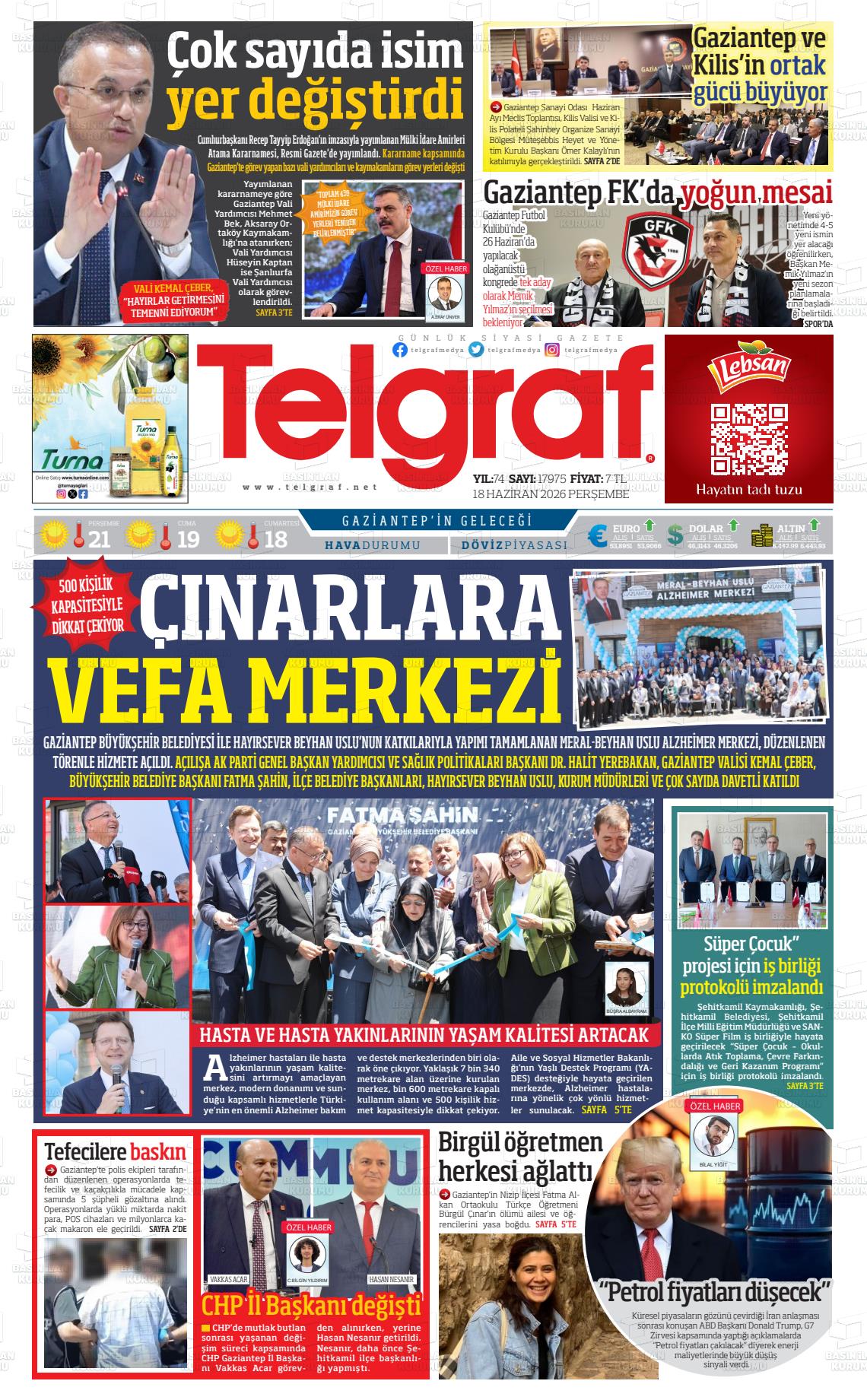 Gaziantep Telgraf 18.06.2026