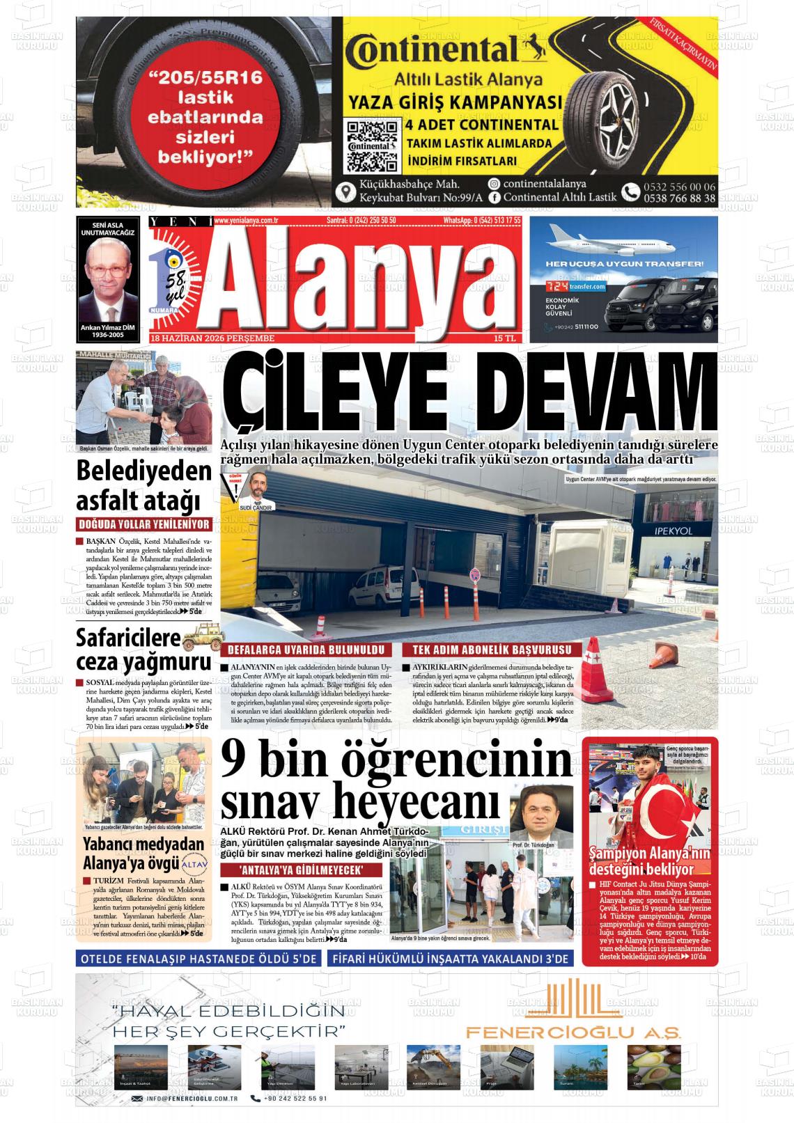 Antalya Yenialanya 18.06.2026