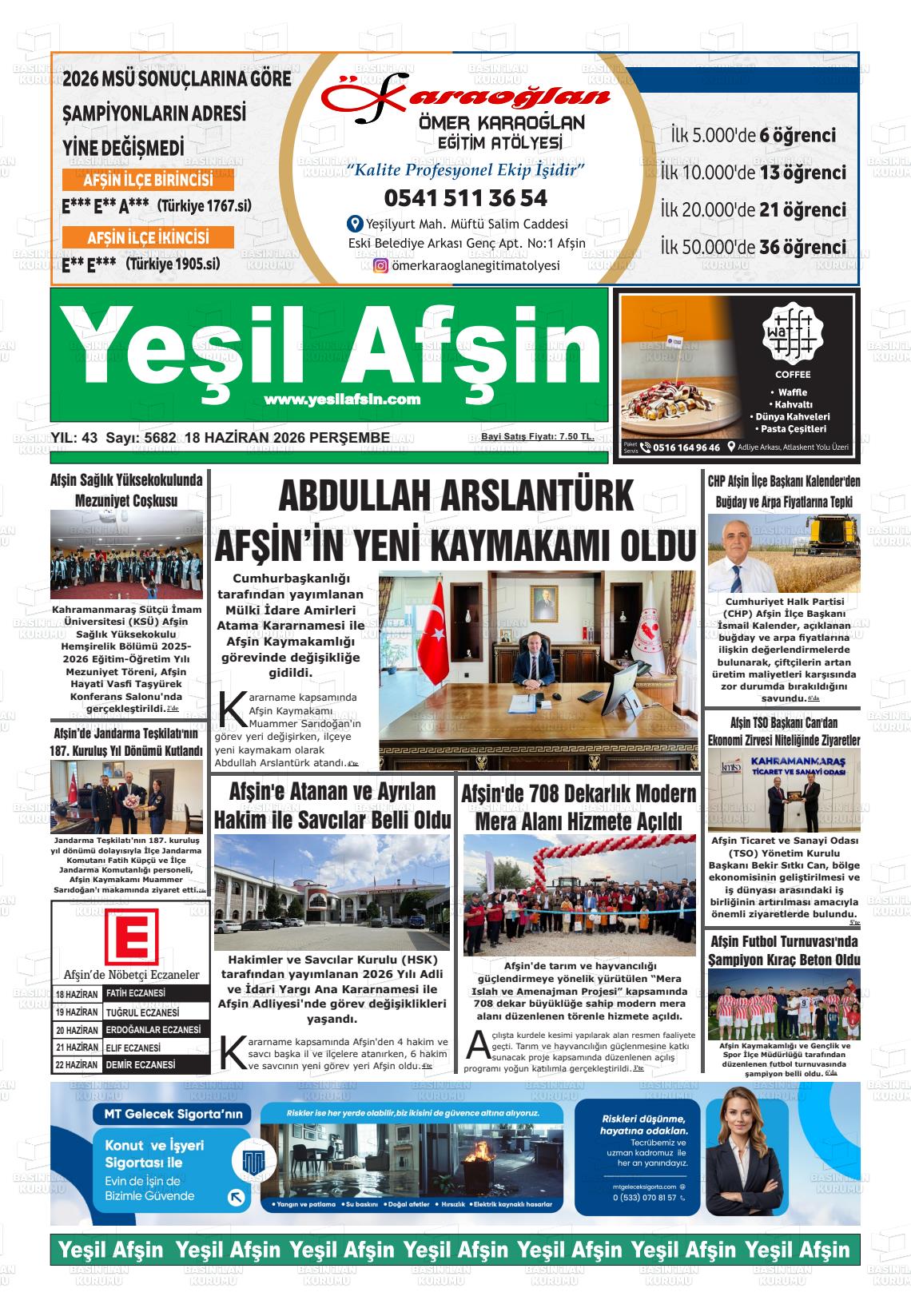 Kahramanmaras Yesilafsin 18.06.2026
