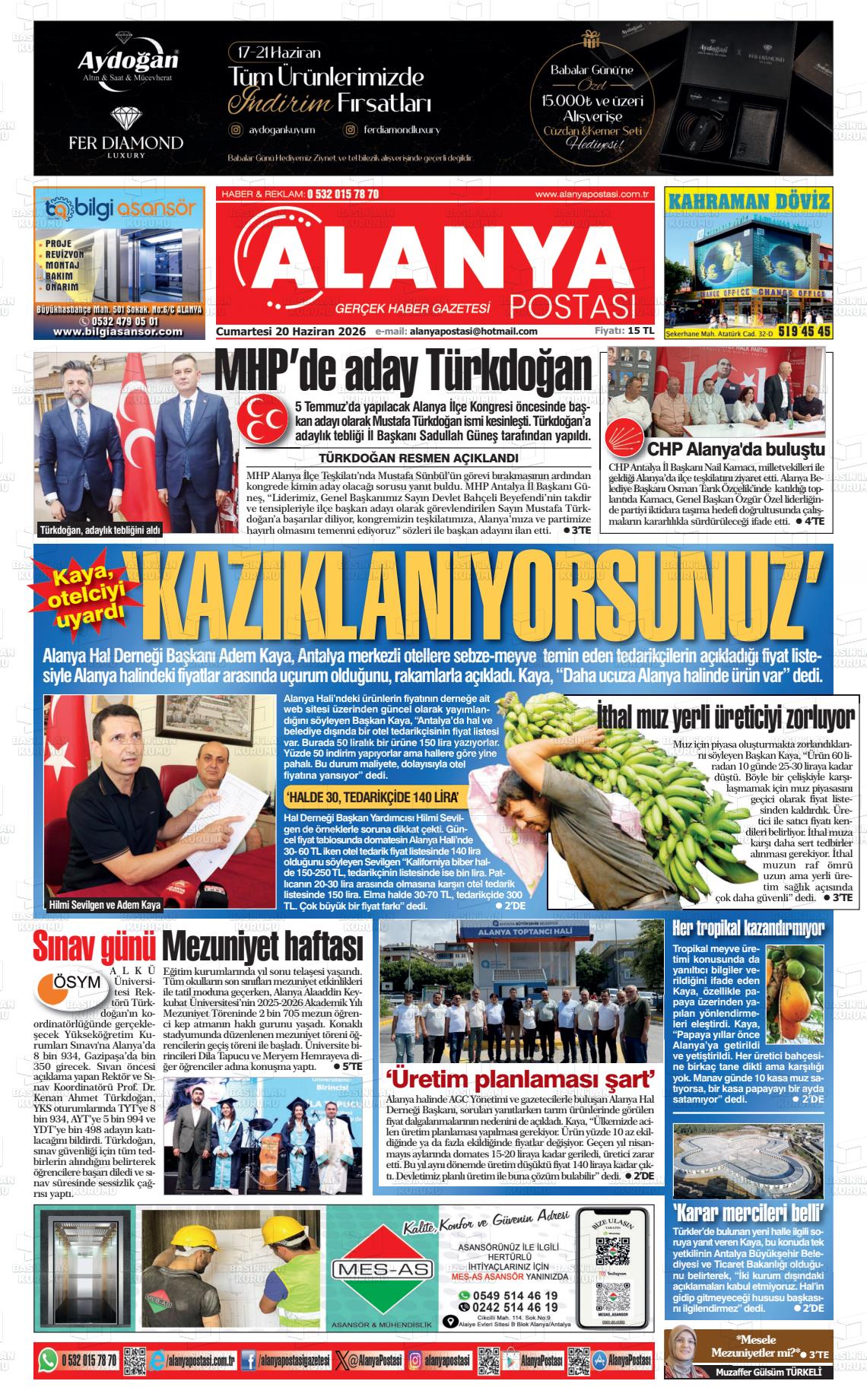 Antalya Alanyapostasi 20.06.2026