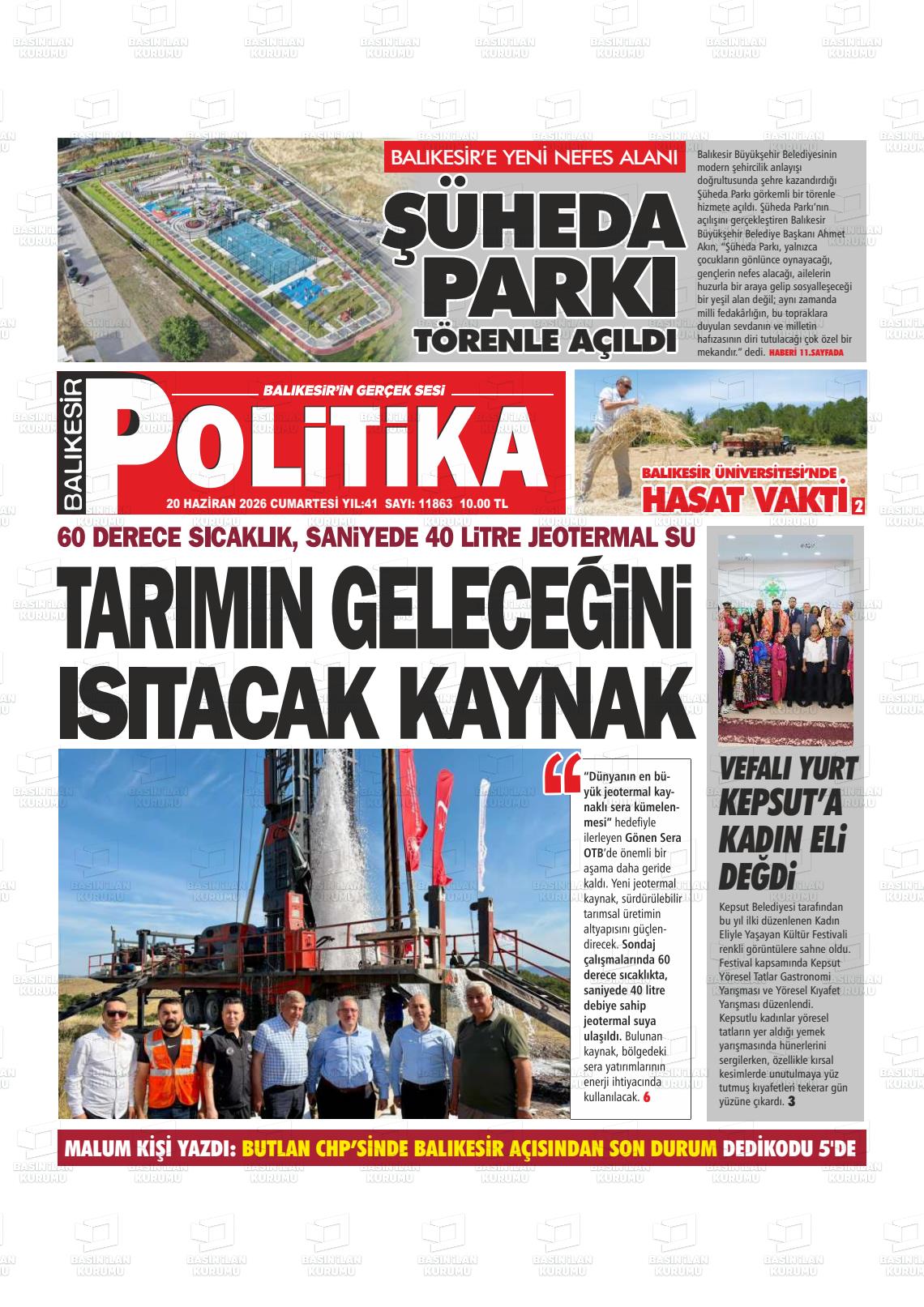 Balikesir Politika 20.06.2026