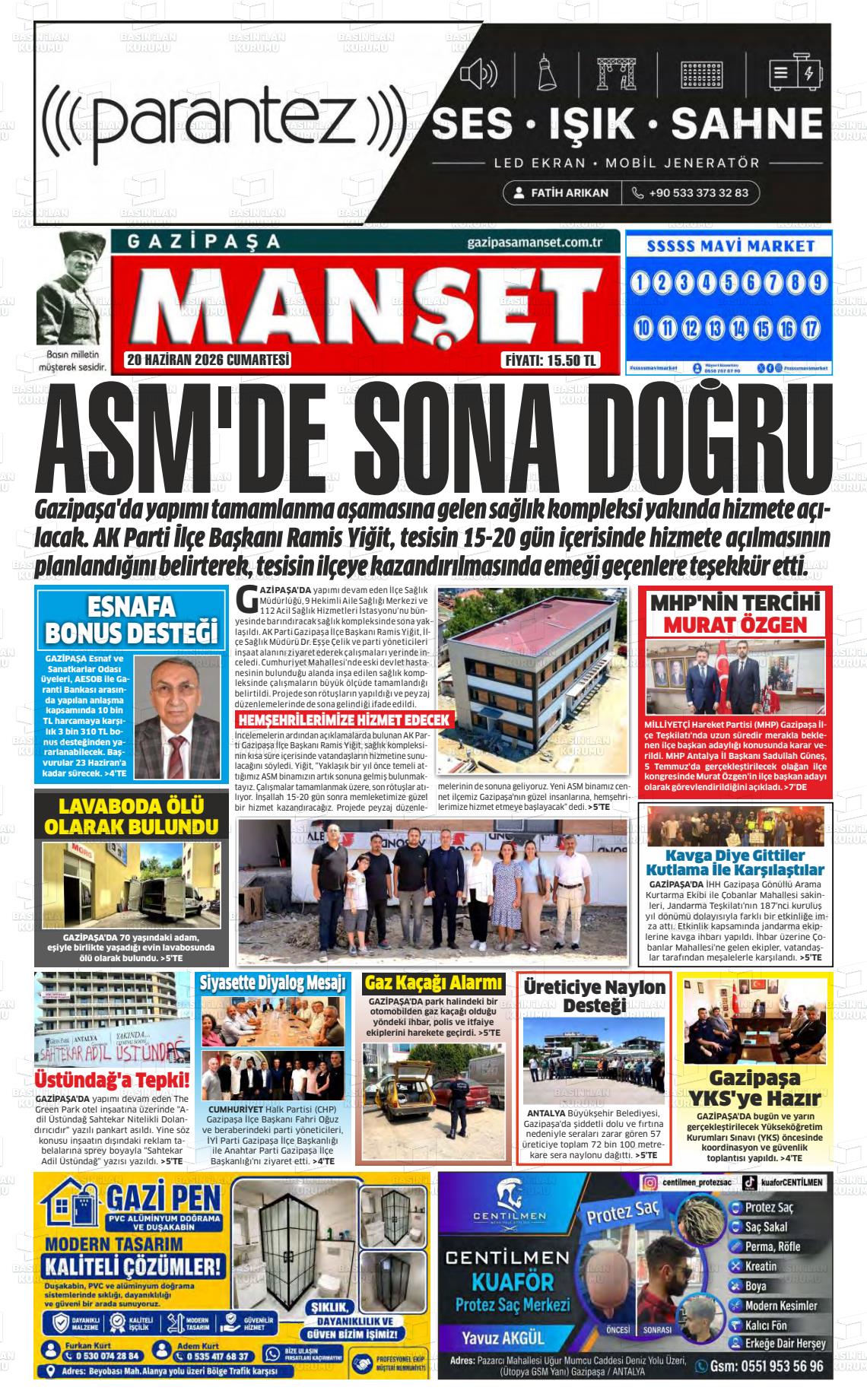 Antalya Gazipasamanset 20.06.2026