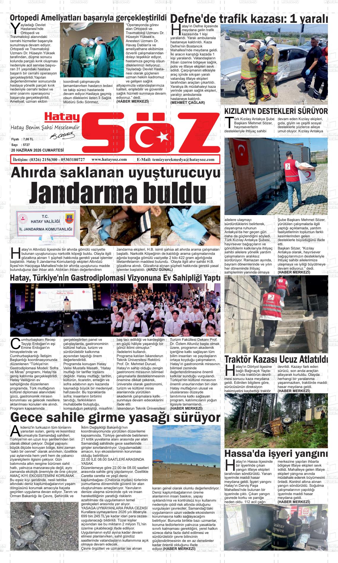 Hatay Soz 20.06.2026