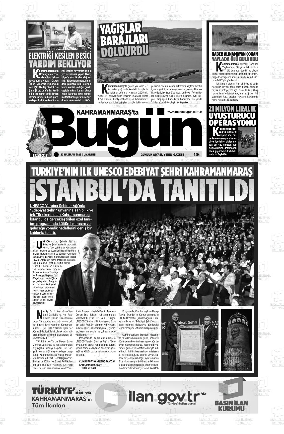 Kahramanmaras Tabugun 20.06.2026