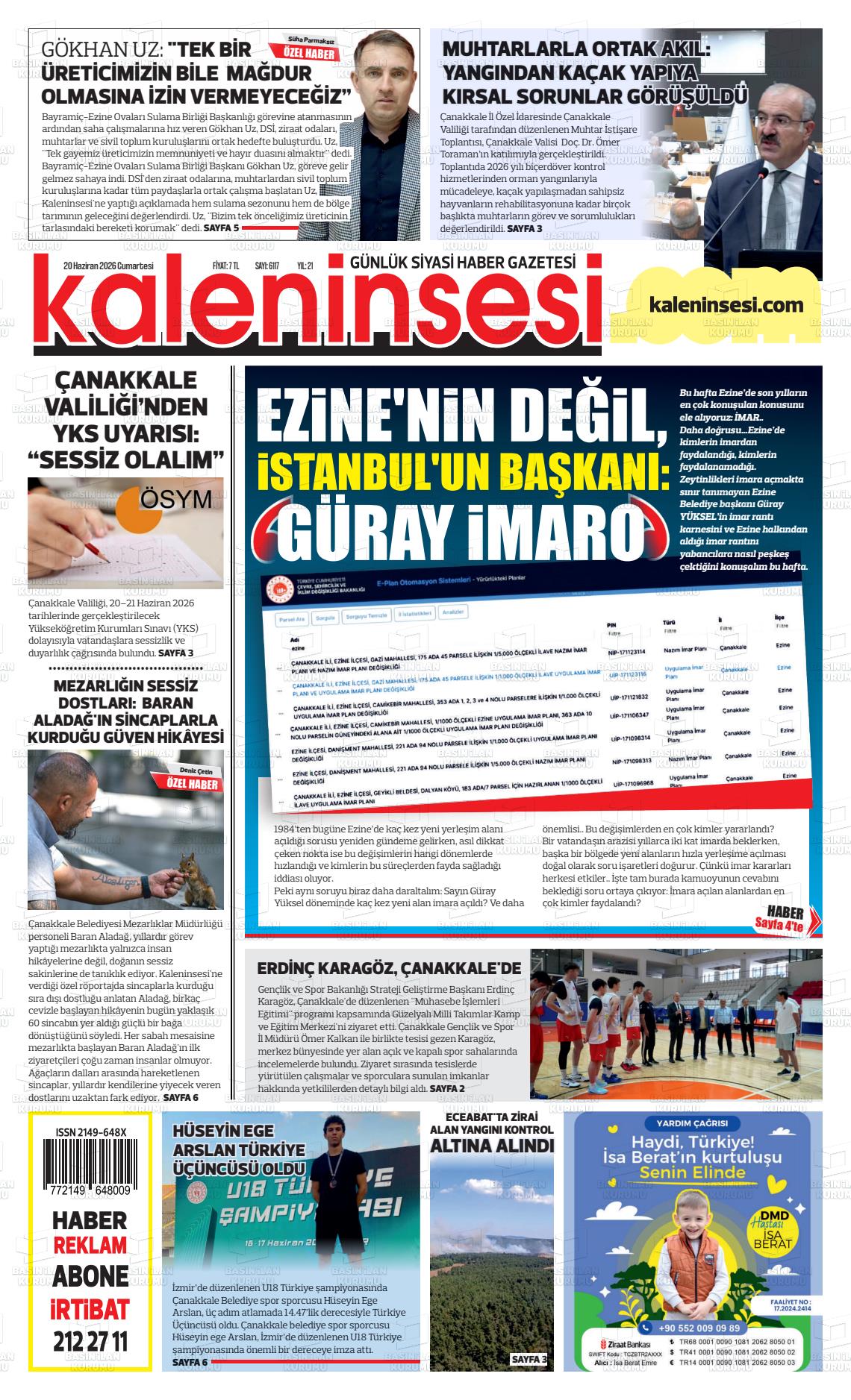 Canakkale Kaleninsesi 20.06.2026