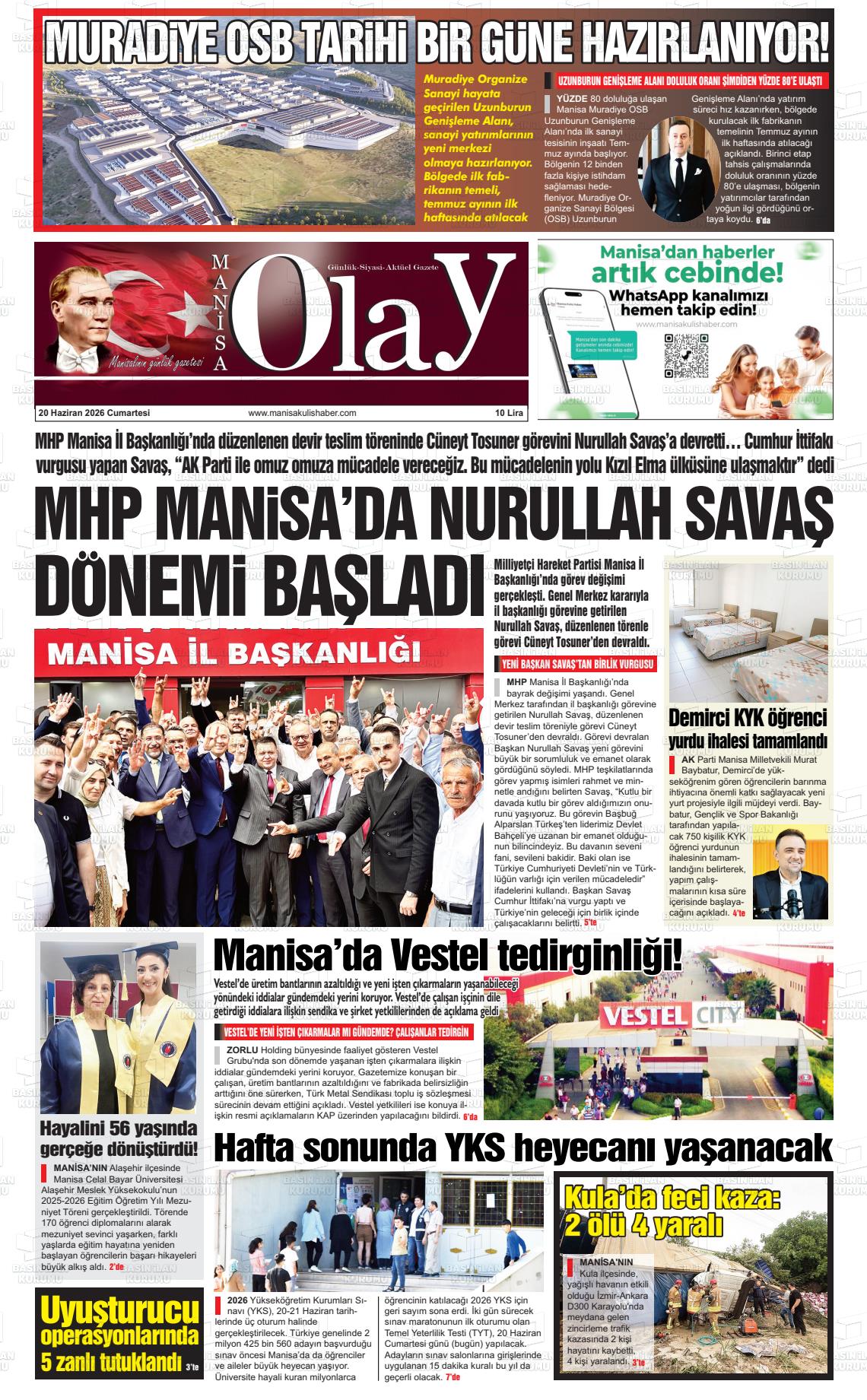 Manisa Olay 20.06.2026