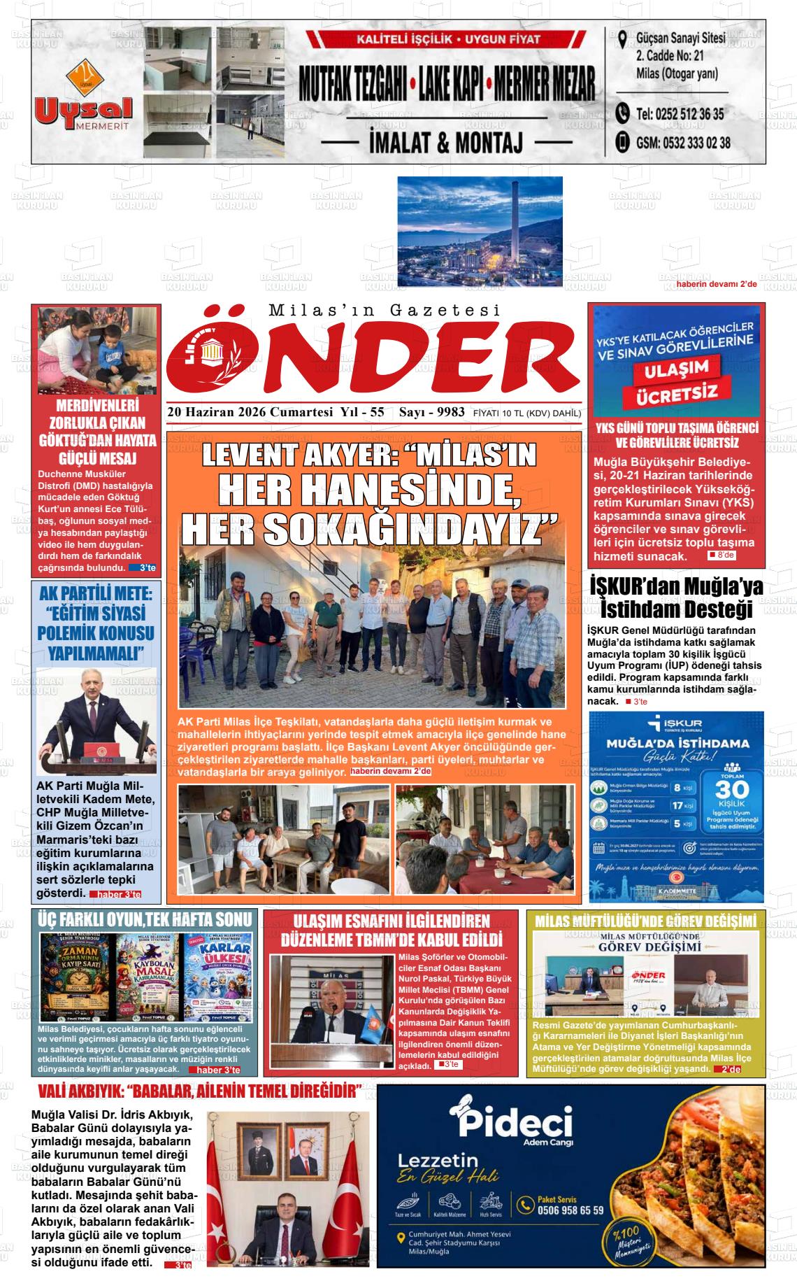 Mugla Onder 20.06.2026