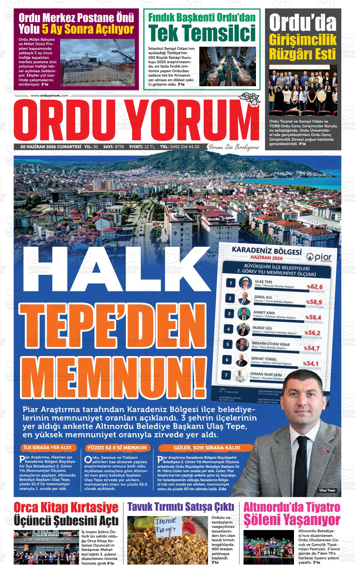 Ordu Yorum 20.06.2026