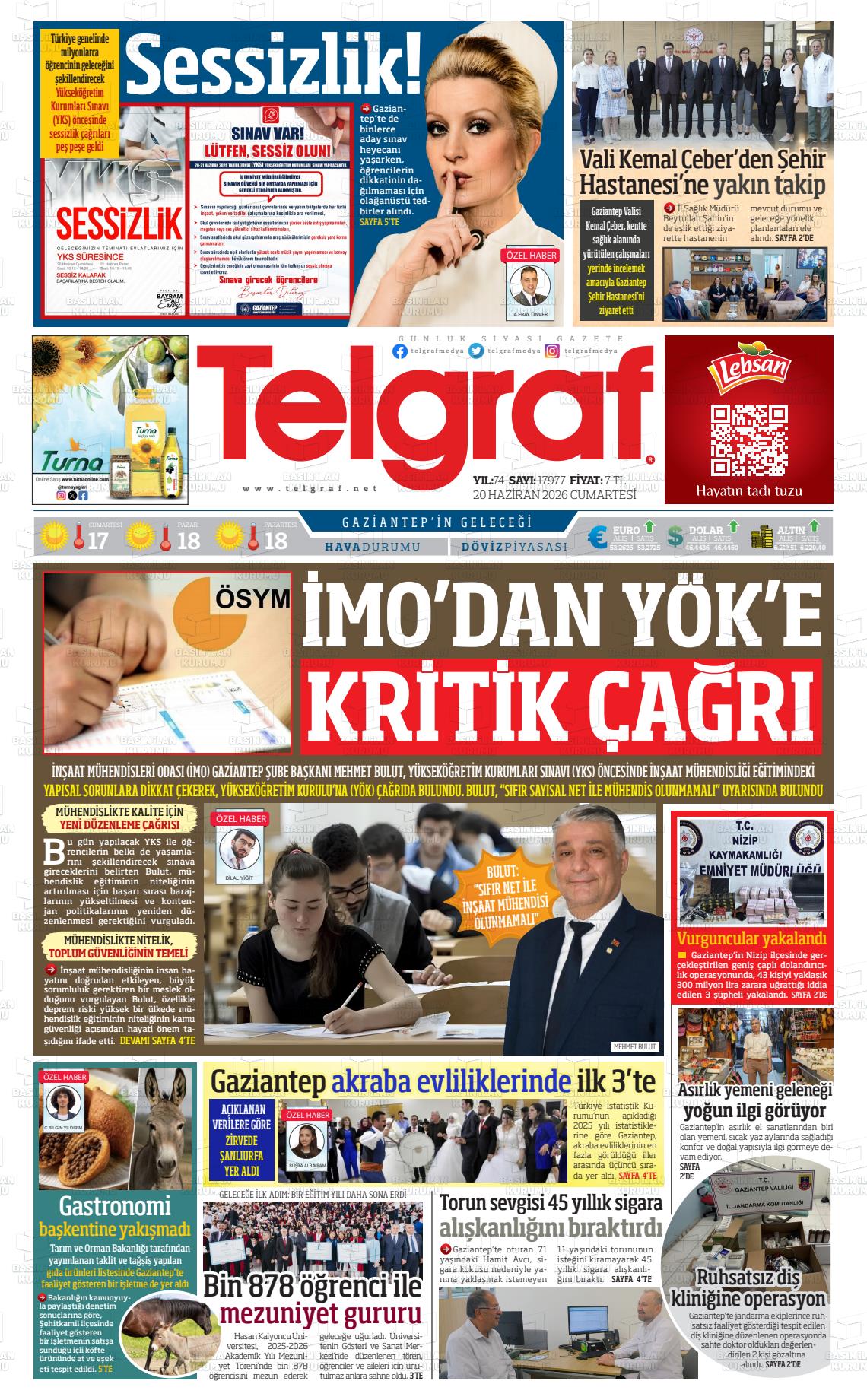 Gaziantep Telgraf 20.06.2026