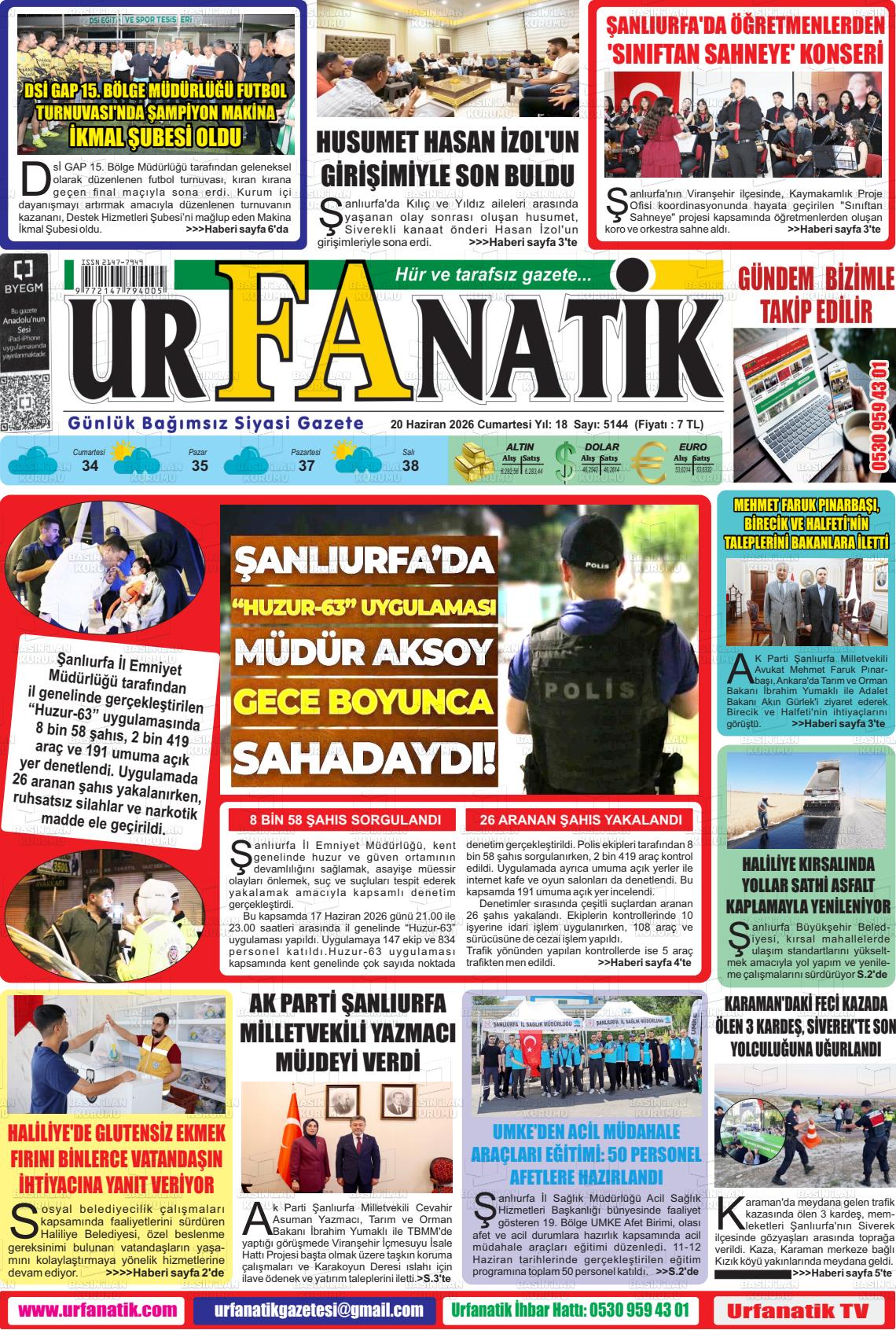 Sanliurfa Urfanatik 20.06.2026
