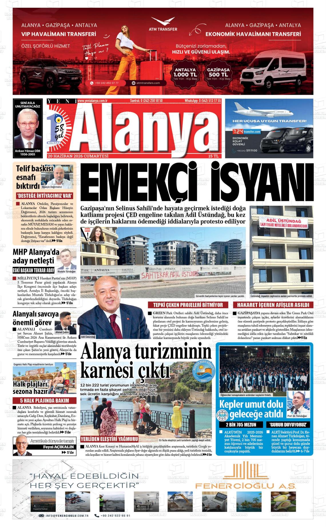Antalya Yenialanya 20.06.2026