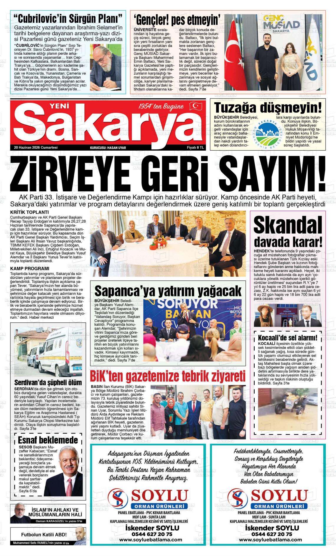 Sakarya Yeni 20.06.2026