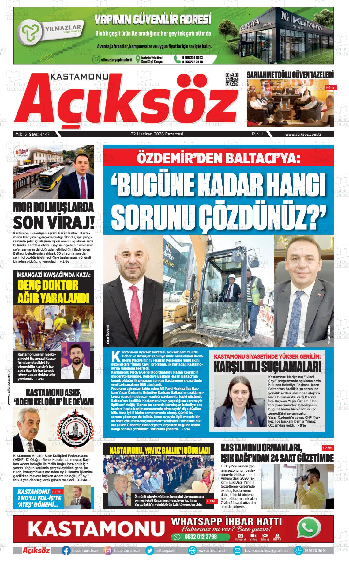 Kastamonu Aciksoz 22.06.2026