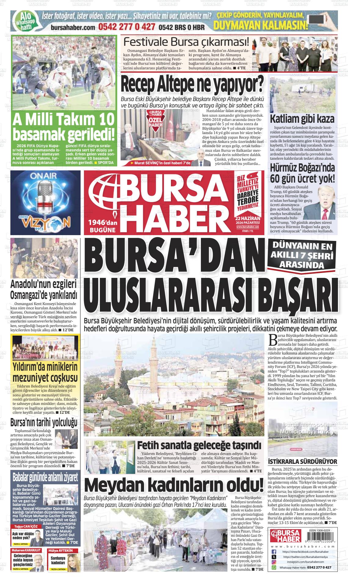 Bursa Haber 22.06.2026