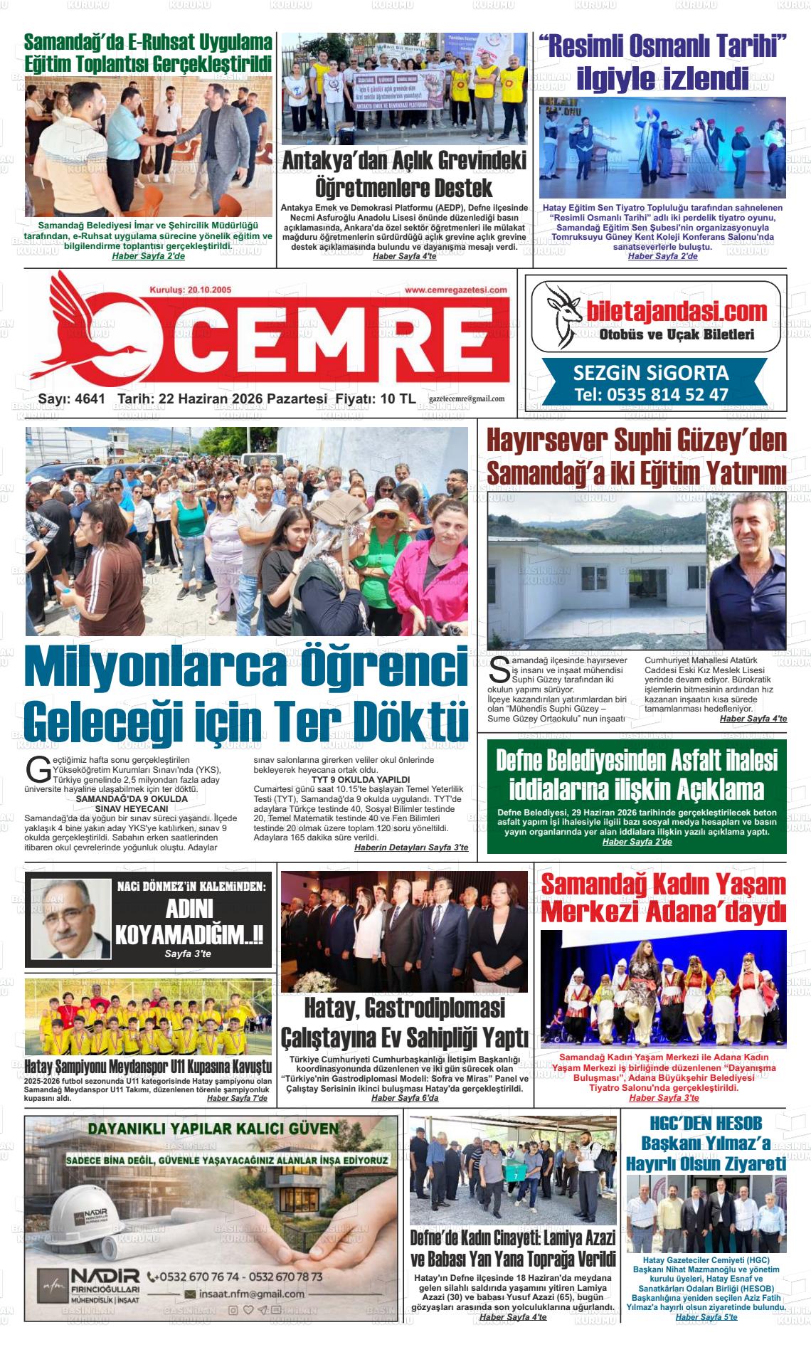 Hatay Cemre 22.06.2026