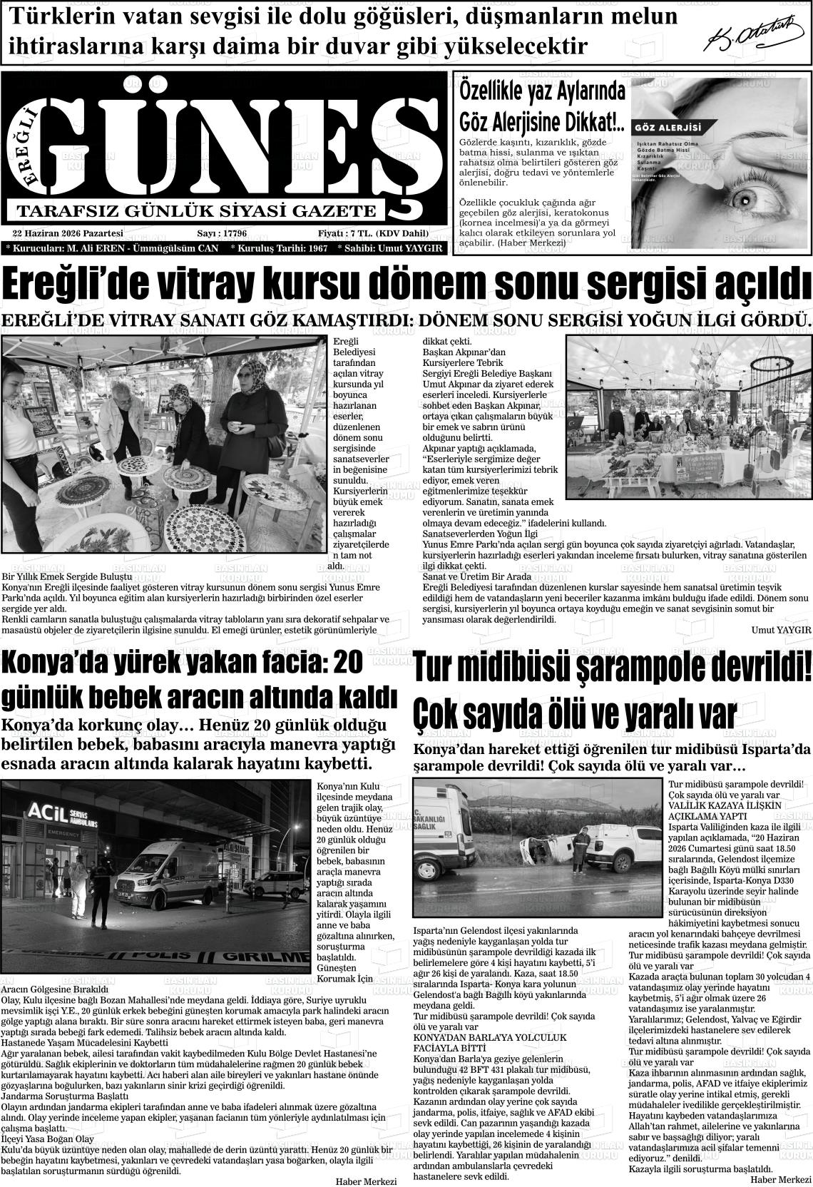 Konya Eregligunes 22.06.2026