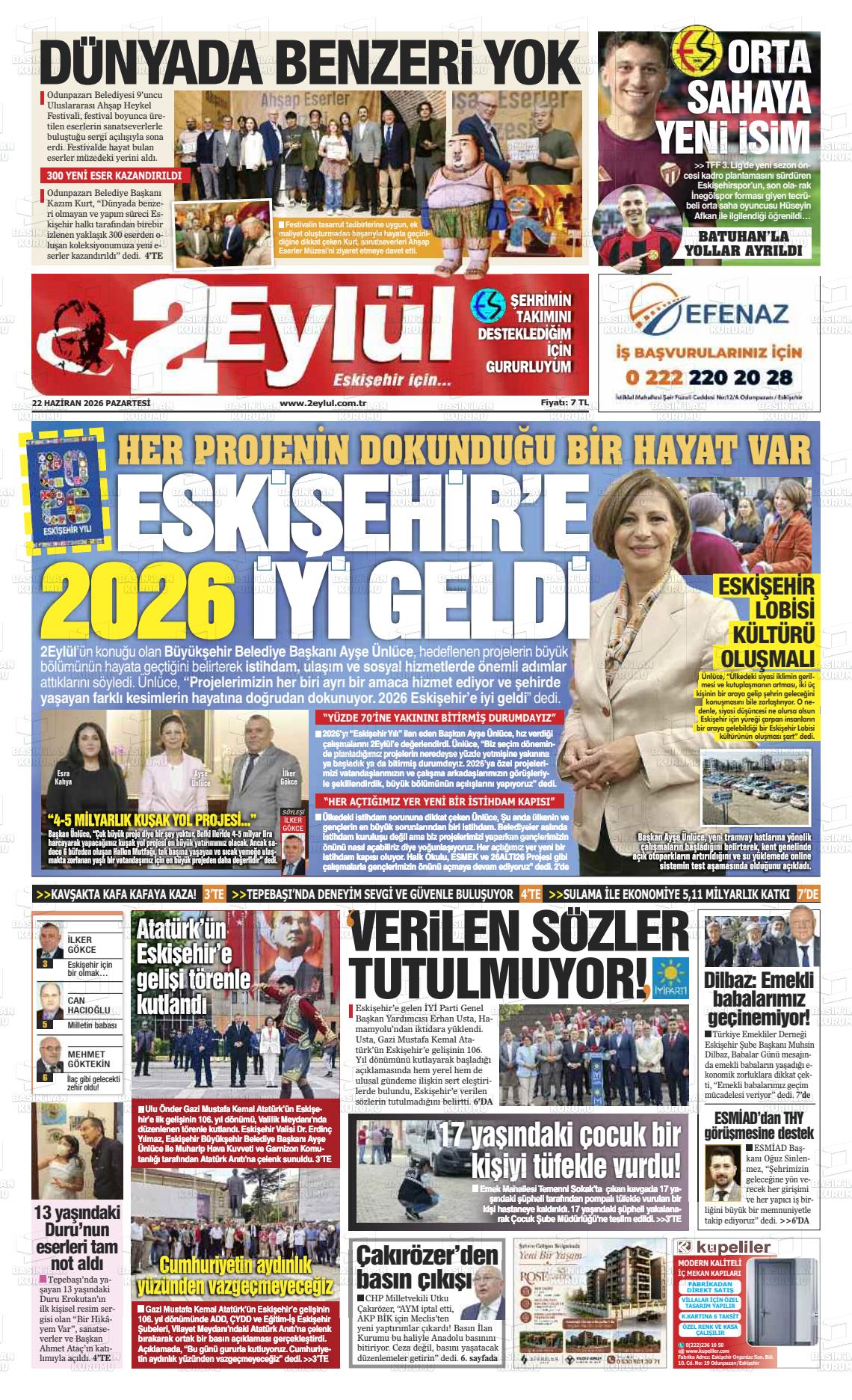 Eskisehir 2 Eylul 22.06.2026