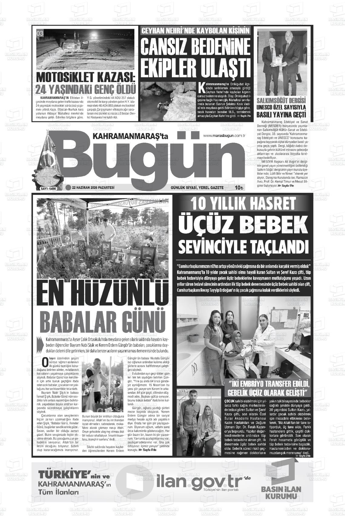 Kahramanmaras Tabugun 22.06.2026