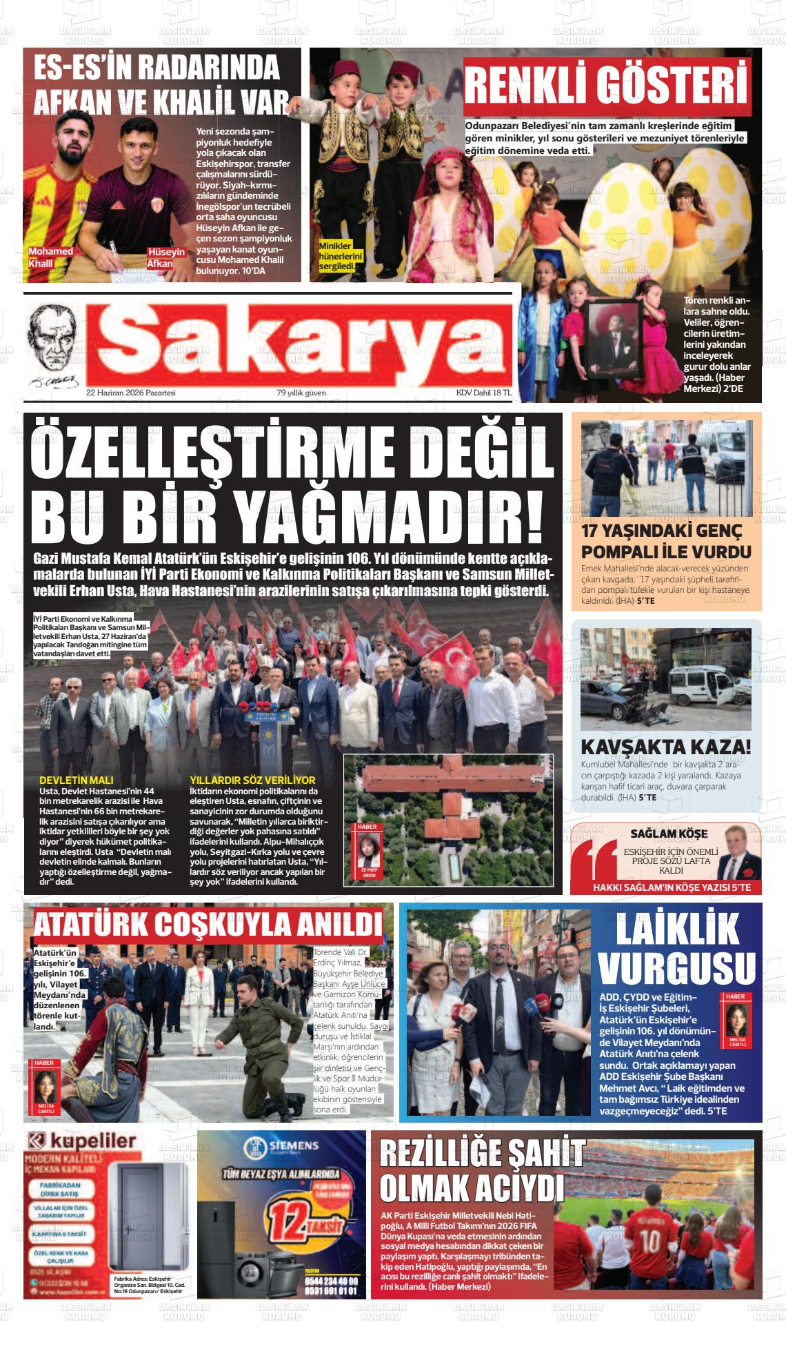 Eskisehir Sakarya 22.06.2026