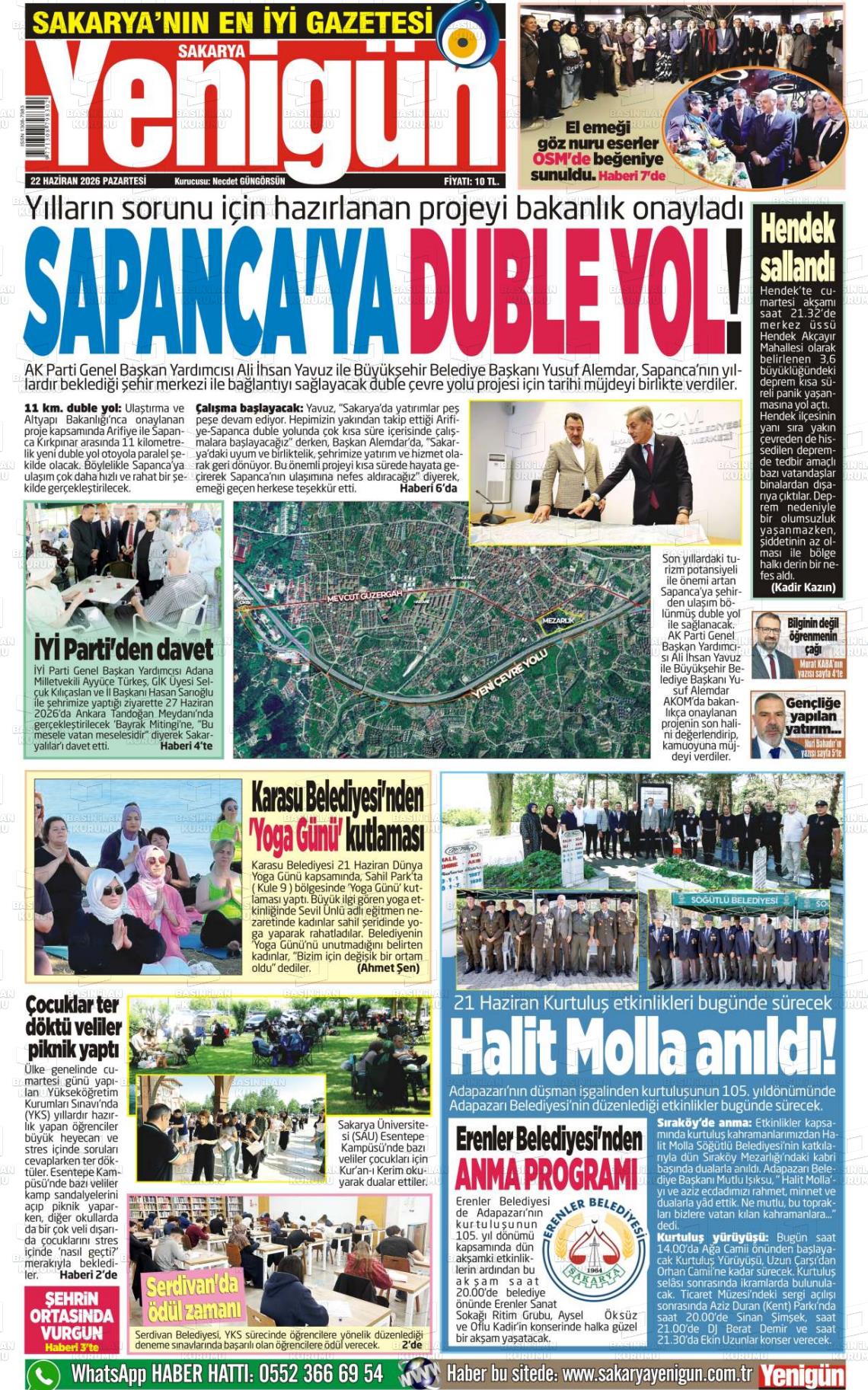 Sakarya Yenigun 22.06.2026