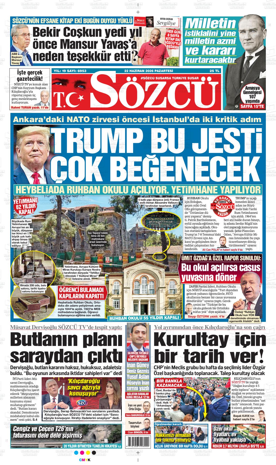 Sözcü Gazetesi 22.06.2026