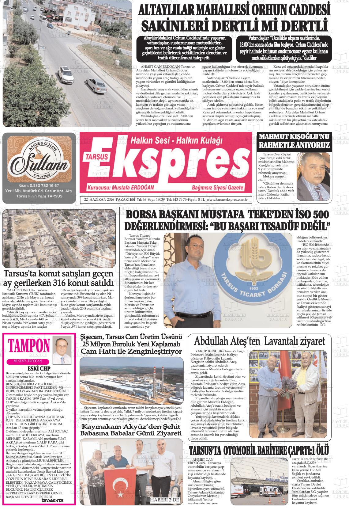 Mersin Tarsusekspres 22.06.2026