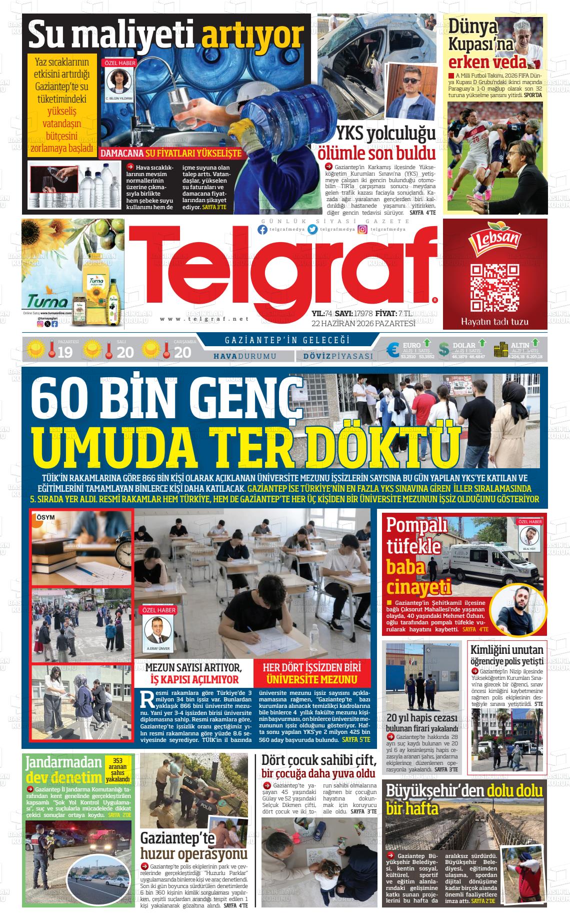 Gaziantep Telgraf 22.06.2026