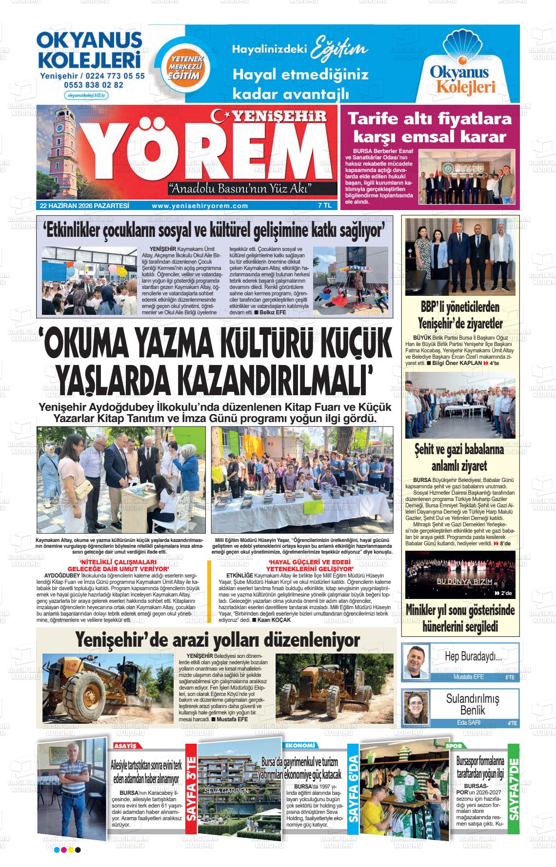 Bursa Yenisehiryorem 22.06.2026