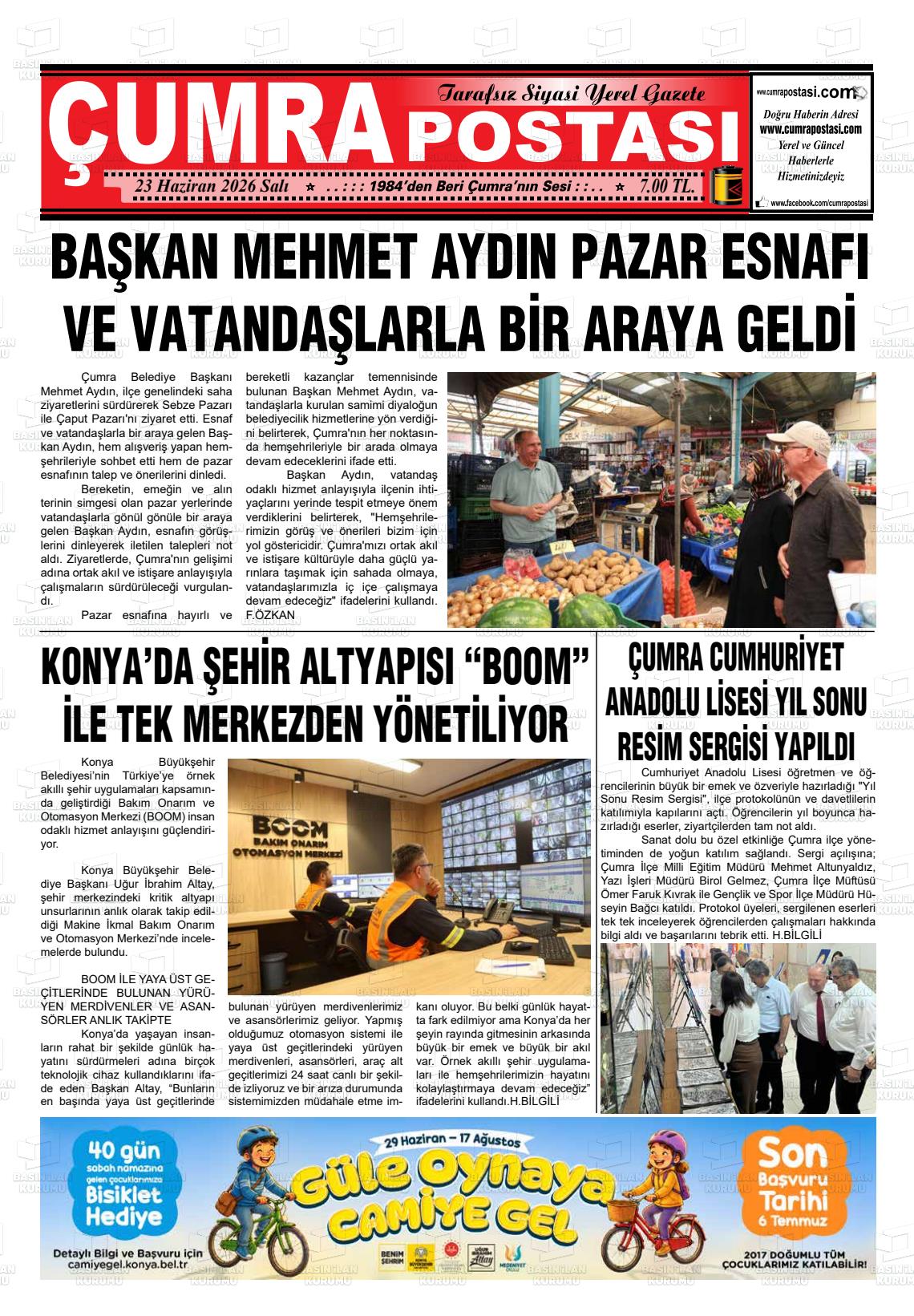Konya Cumrapostasi 23.06.2026