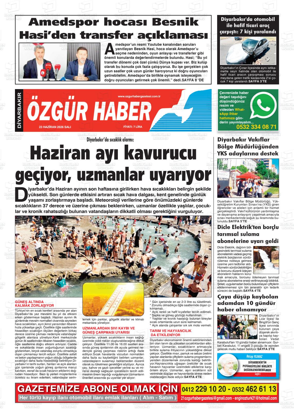 Diyarbakir Ozgurhaber 23.06.2026