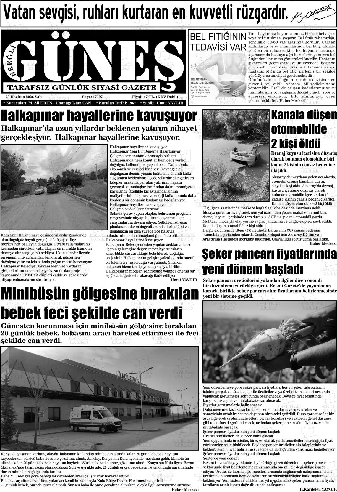Konya Eregligunes 23.06.2026