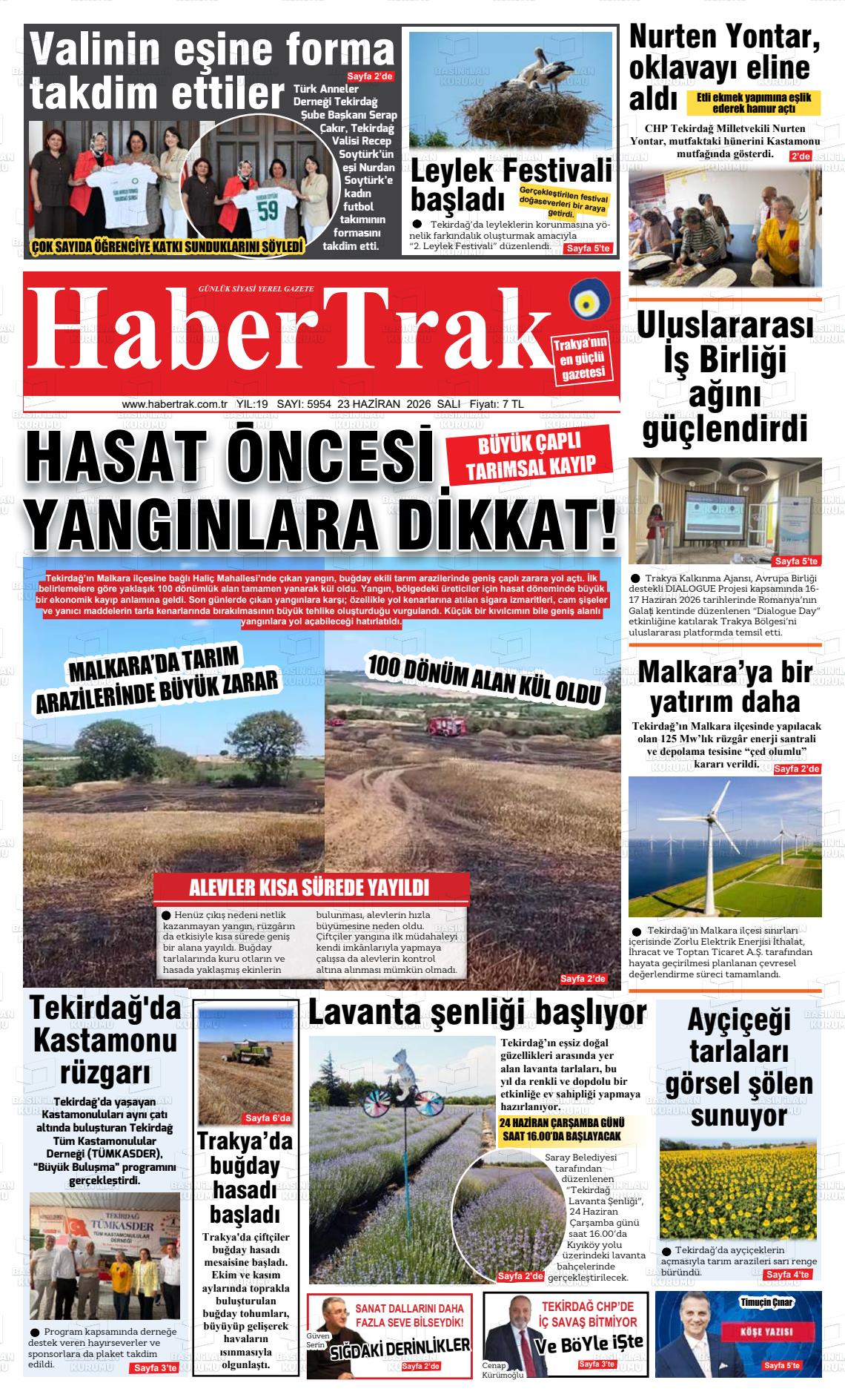 Tekirdag Habertrak 23.06.2026