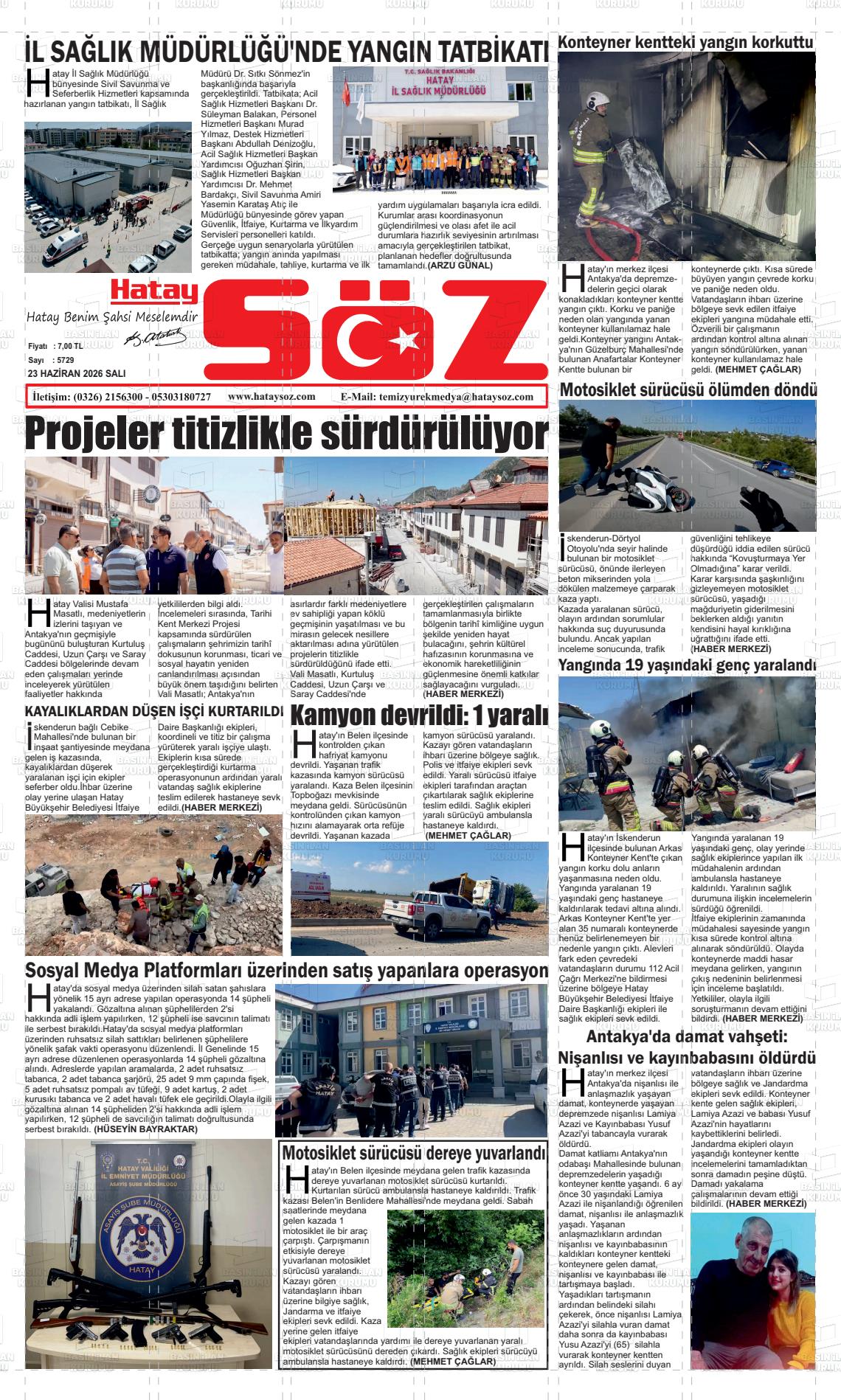 Hatay Soz 23.06.2026