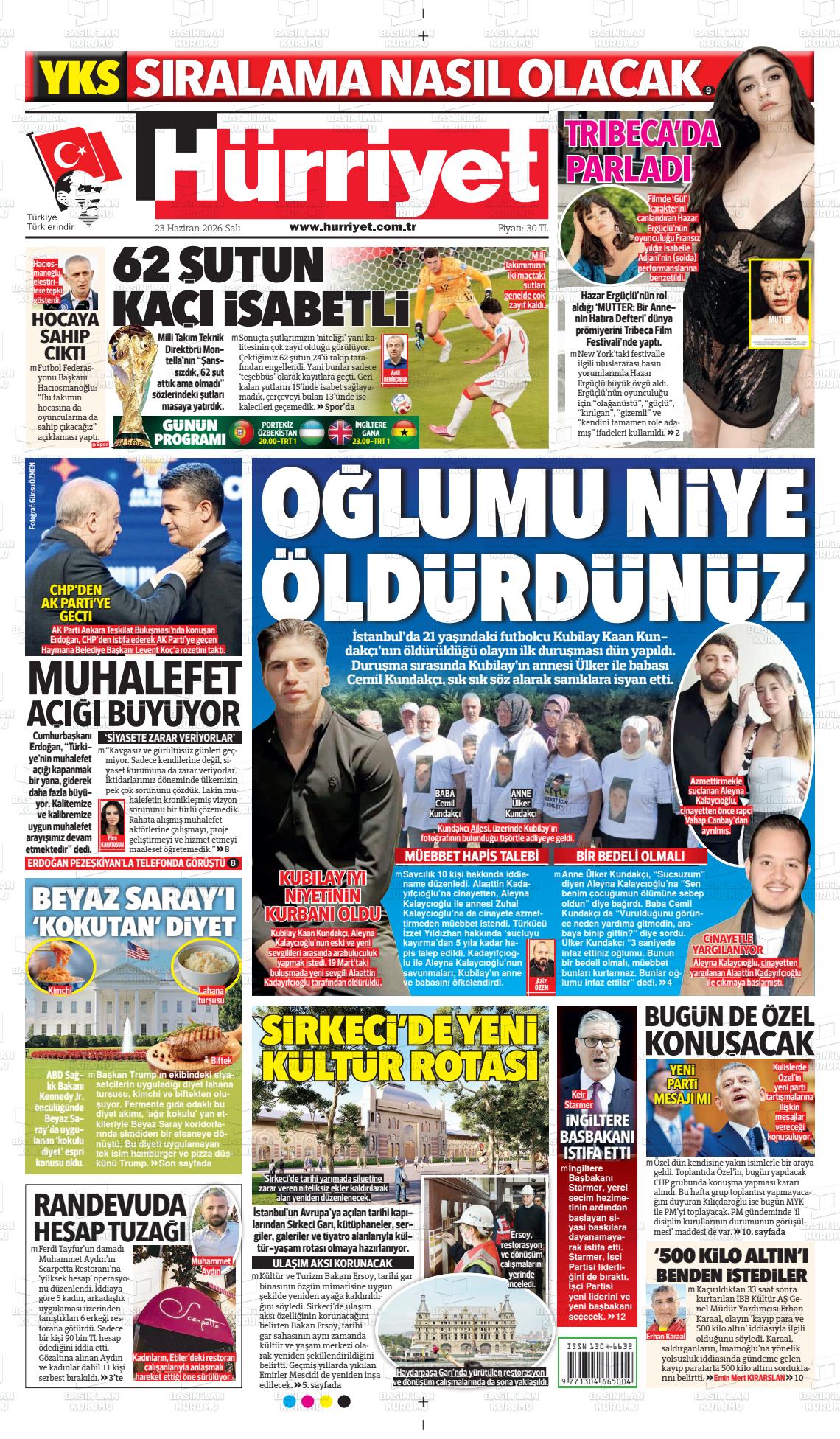 Hürriyet Gazetesi 23.06.2026