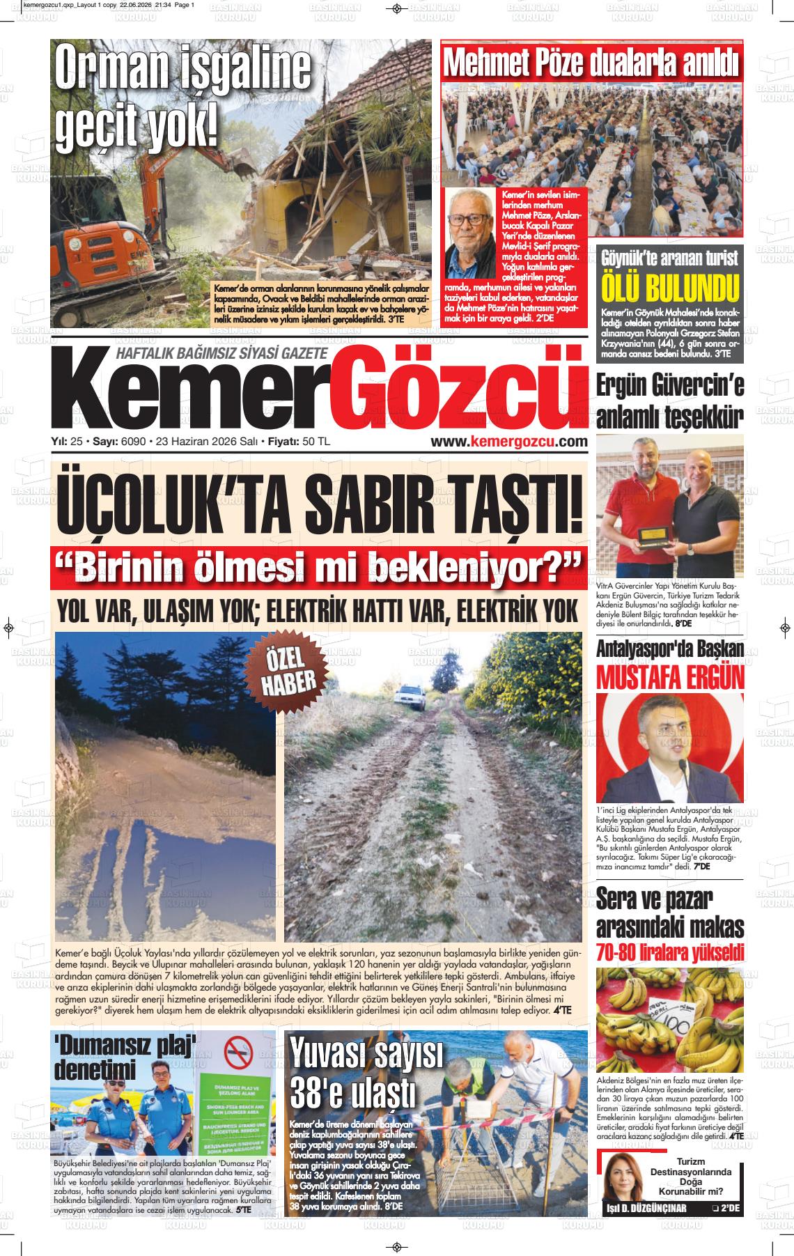 Antalya Kemergozcu 23.06.2026