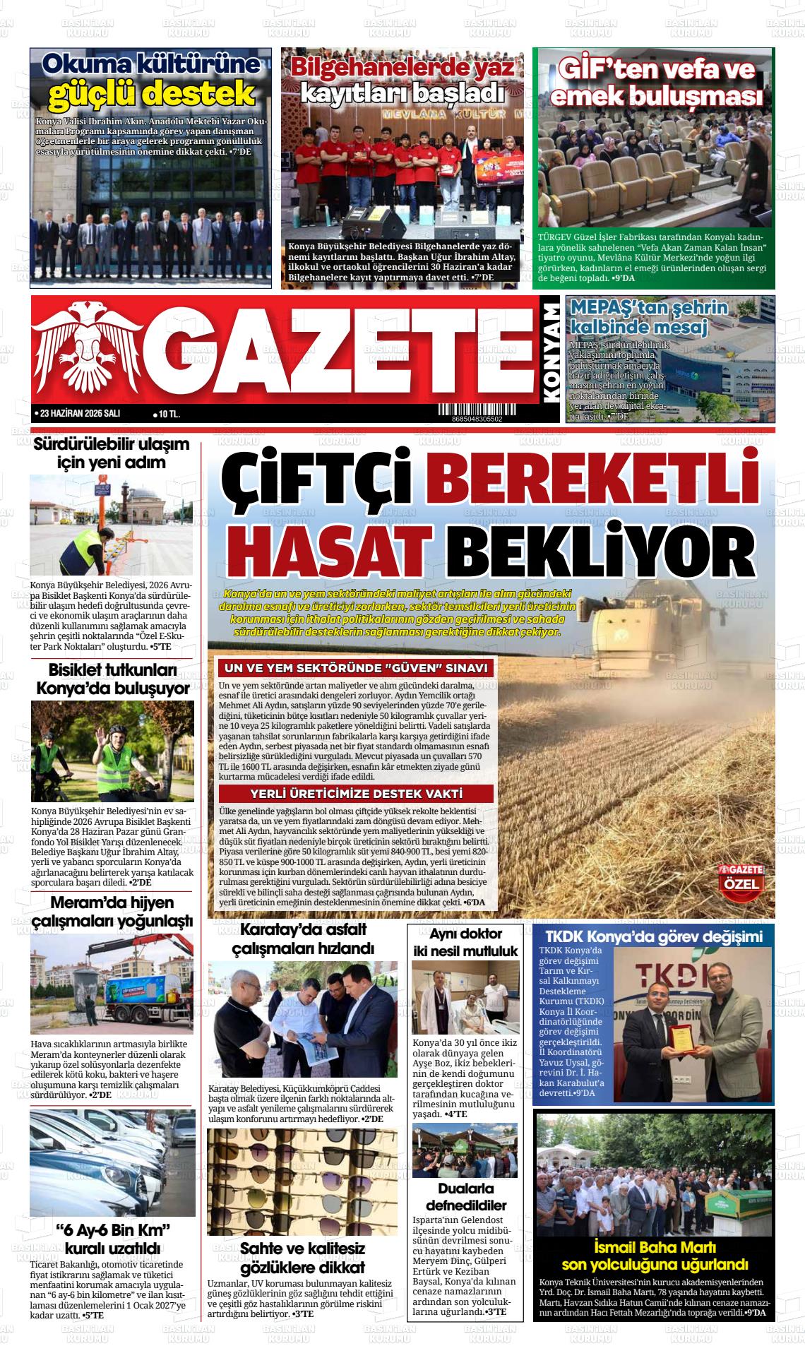 Konya Yenigun 23.06.2026