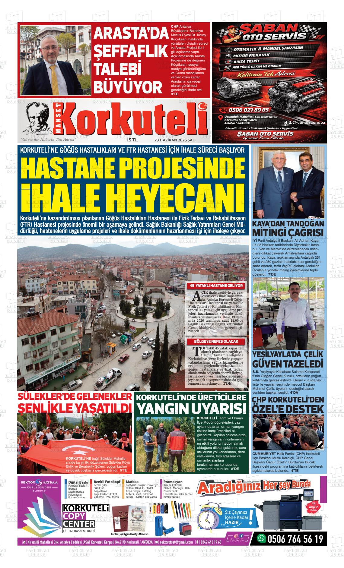 Antalya Korkutelimanset 23.06.2026