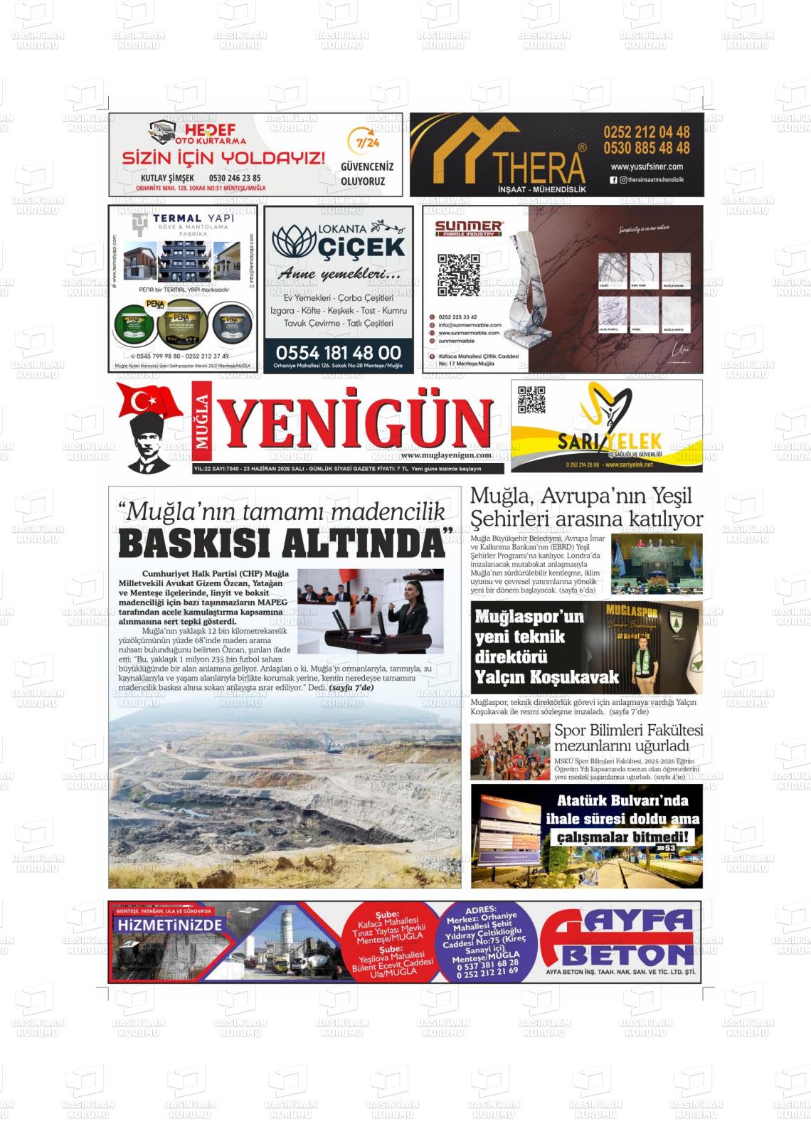 Mugla Yenigun 23.06.2026
