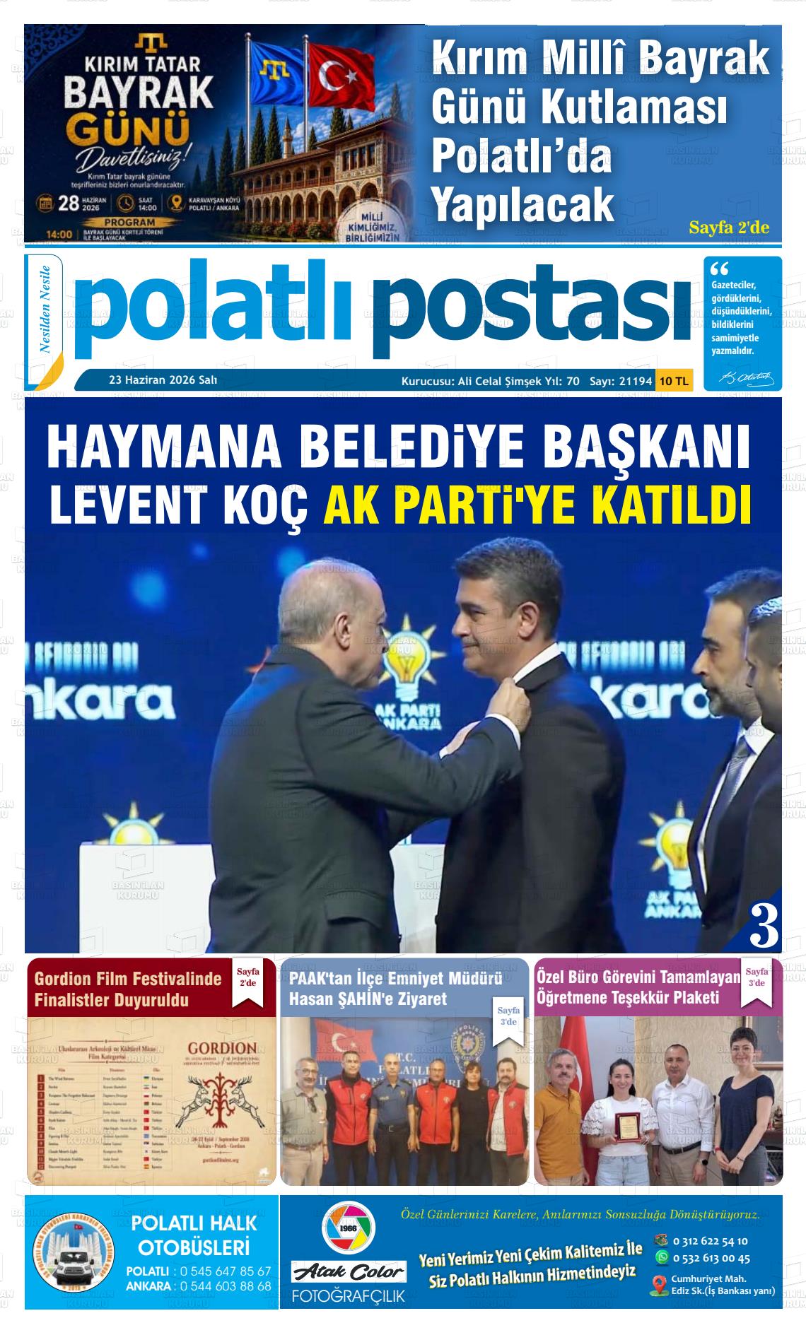 Ankara Polatlipostasi 23.06.2026