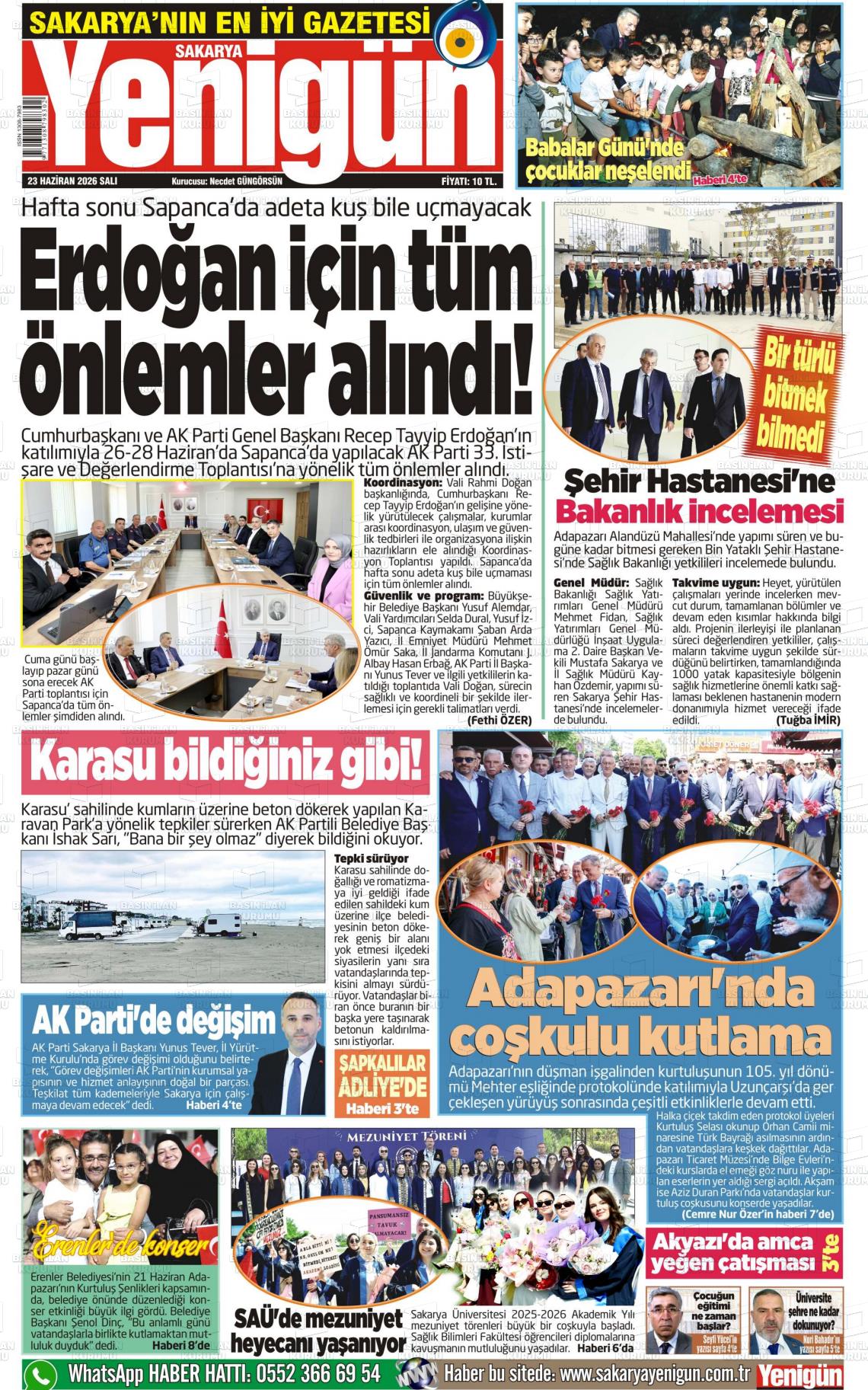 Sakarya Yenigun 23.06.2026