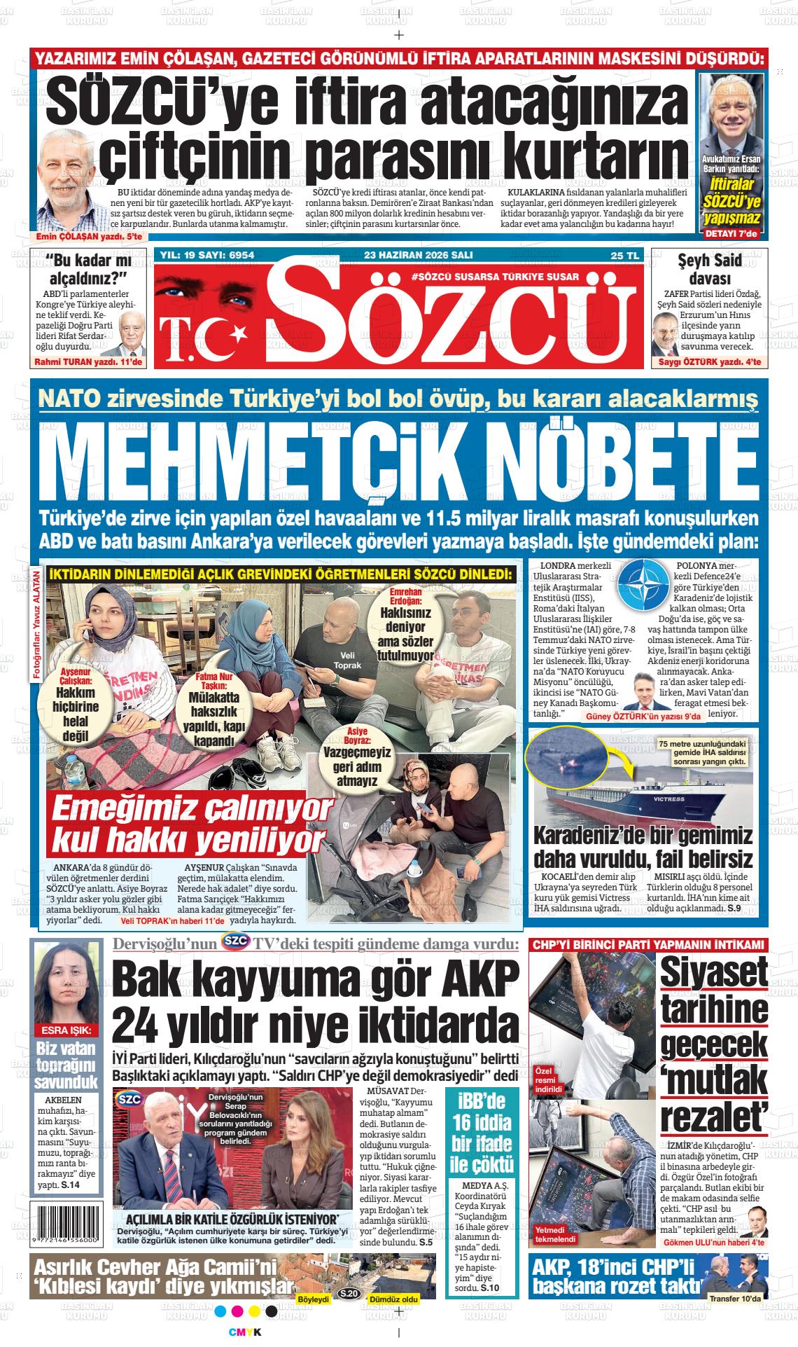 Sözcü Gazetesi 23.06.2026