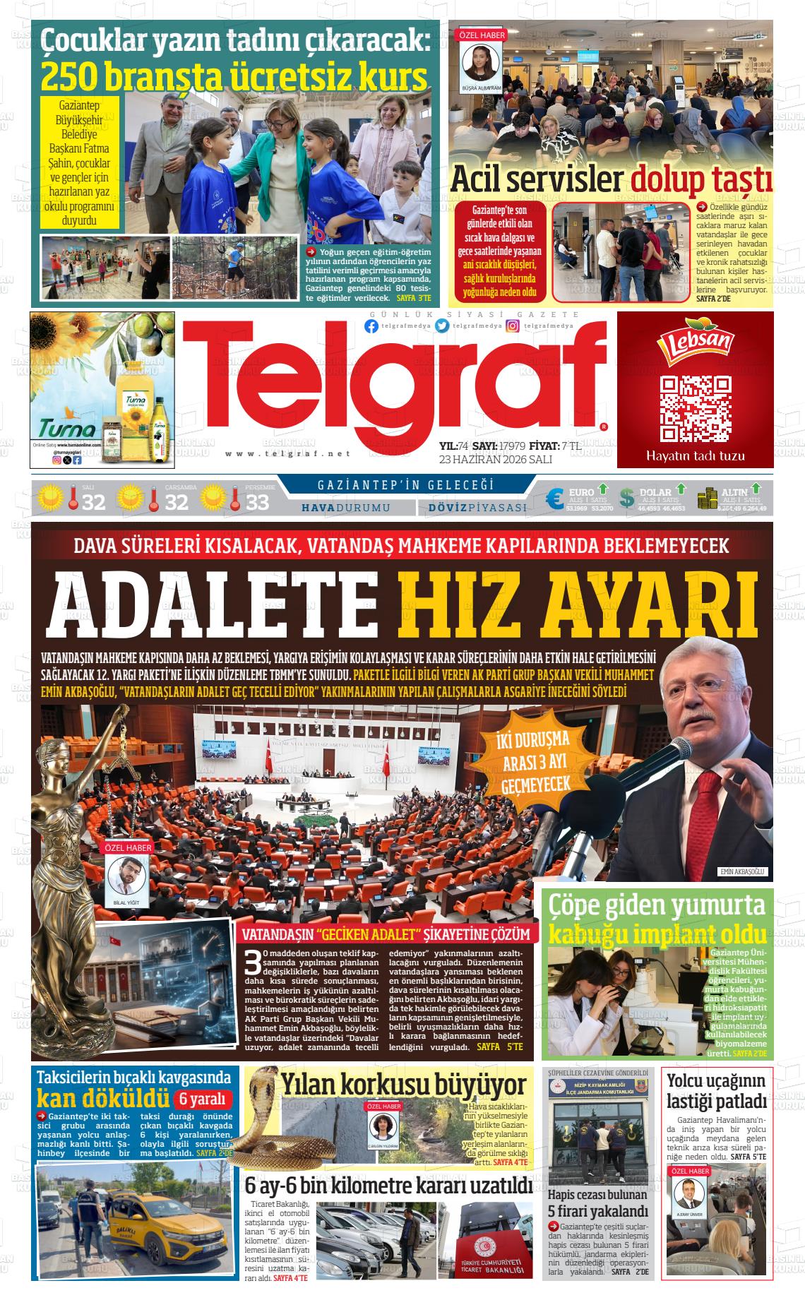 Gaziantep Telgraf 23.06.2026