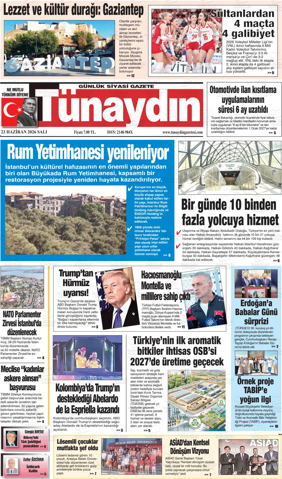 Istanbul Tunaydin 23.06.2026