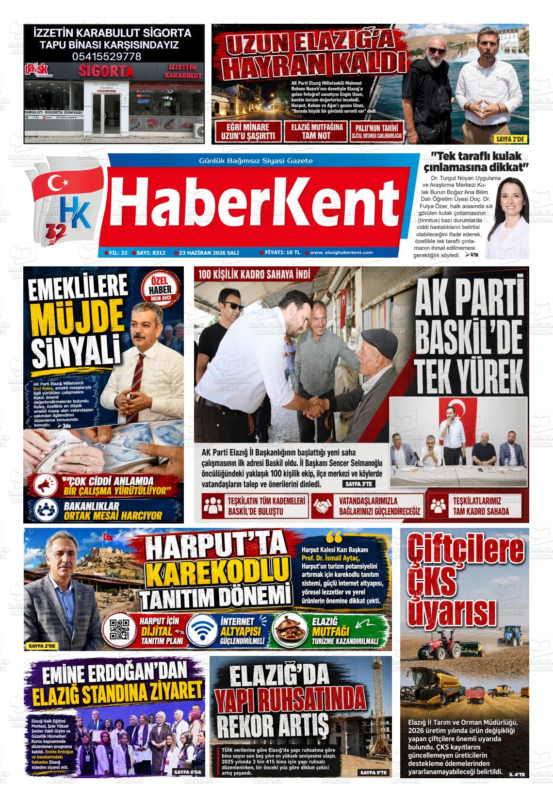 Elazig Yenicag 23.06.2026