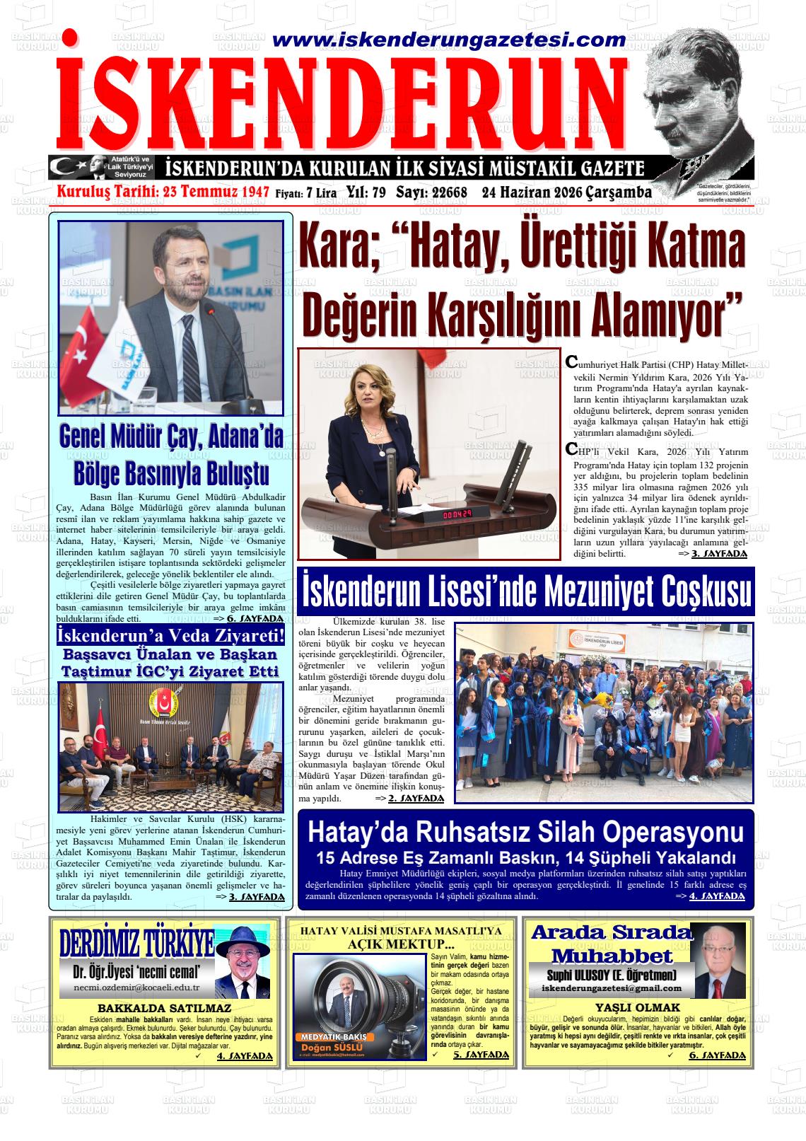 Hatay Iskenderun 24.06.2026