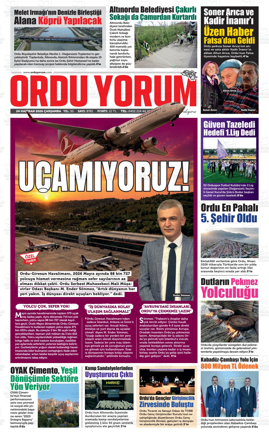 Ordu Yorum 24.06.2026