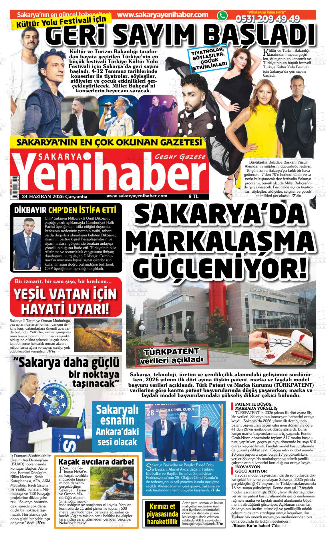Sakarya Yenihaber 24.06.2026